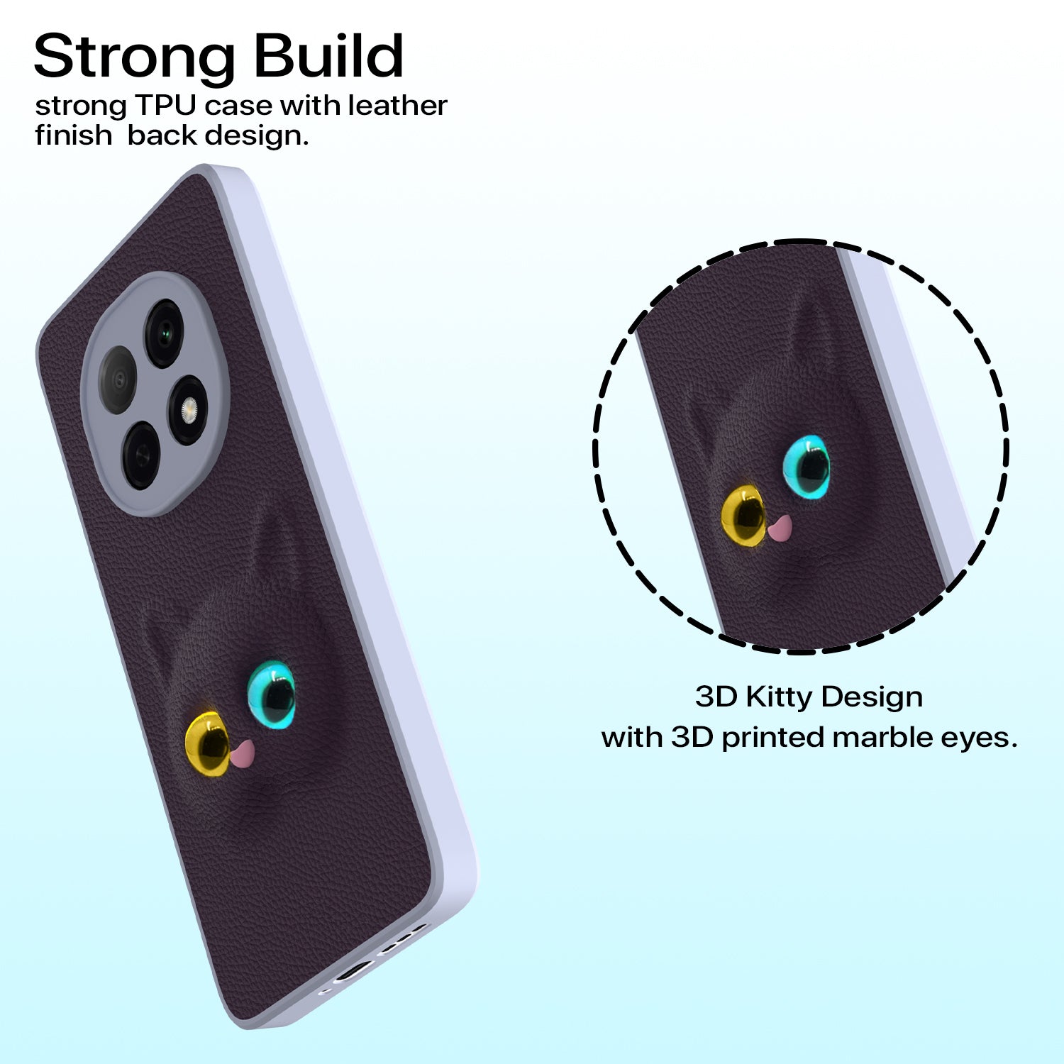 Pikkme Oppo F29 Pro 5G Kitty Back Cover (Purple)
