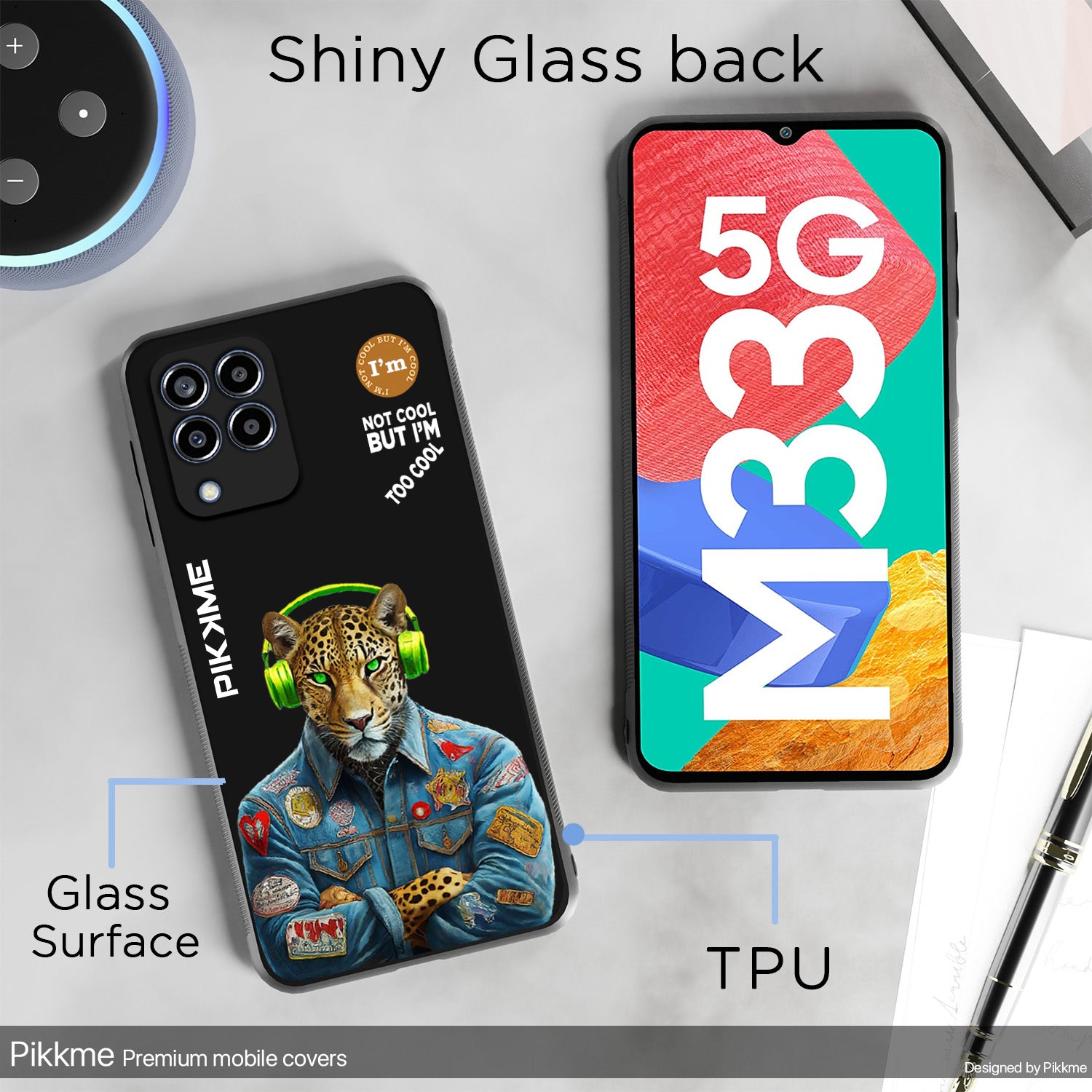 Pikkme Black Leopard Swag Samsung Galaxy M33 5G Nim2 Back Cover (Design 03)