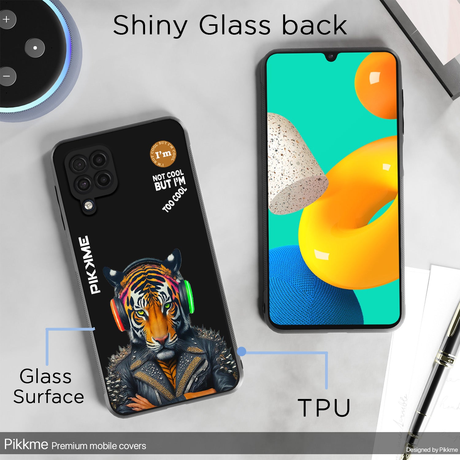 Pikkme Black Tiger Swag Samsung Galaxy M32 4G Nim2 Back Cover (Design 06)