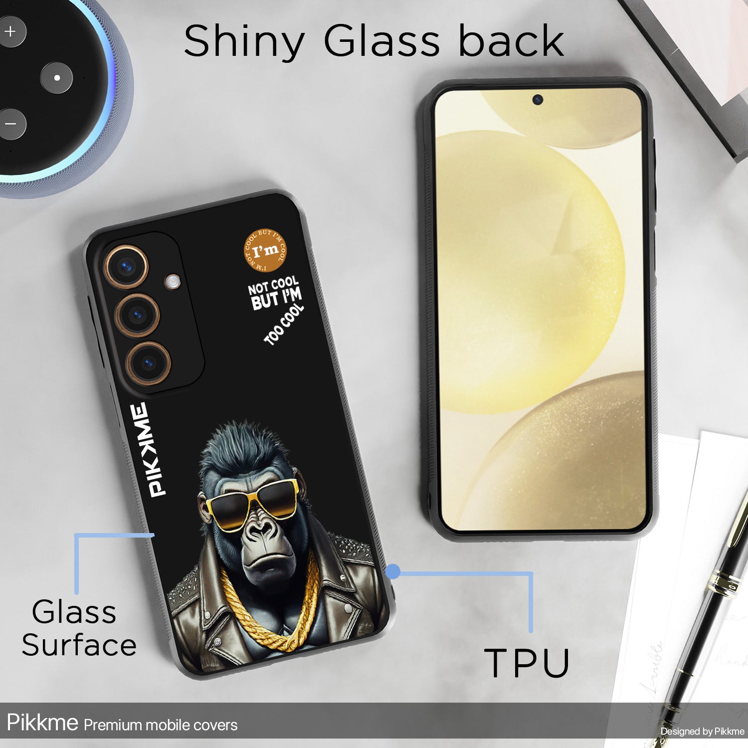 Pikkme Black Gorilla Swag Samsung Galaxy S24 5G NIm2 Back Cover (Design 07)