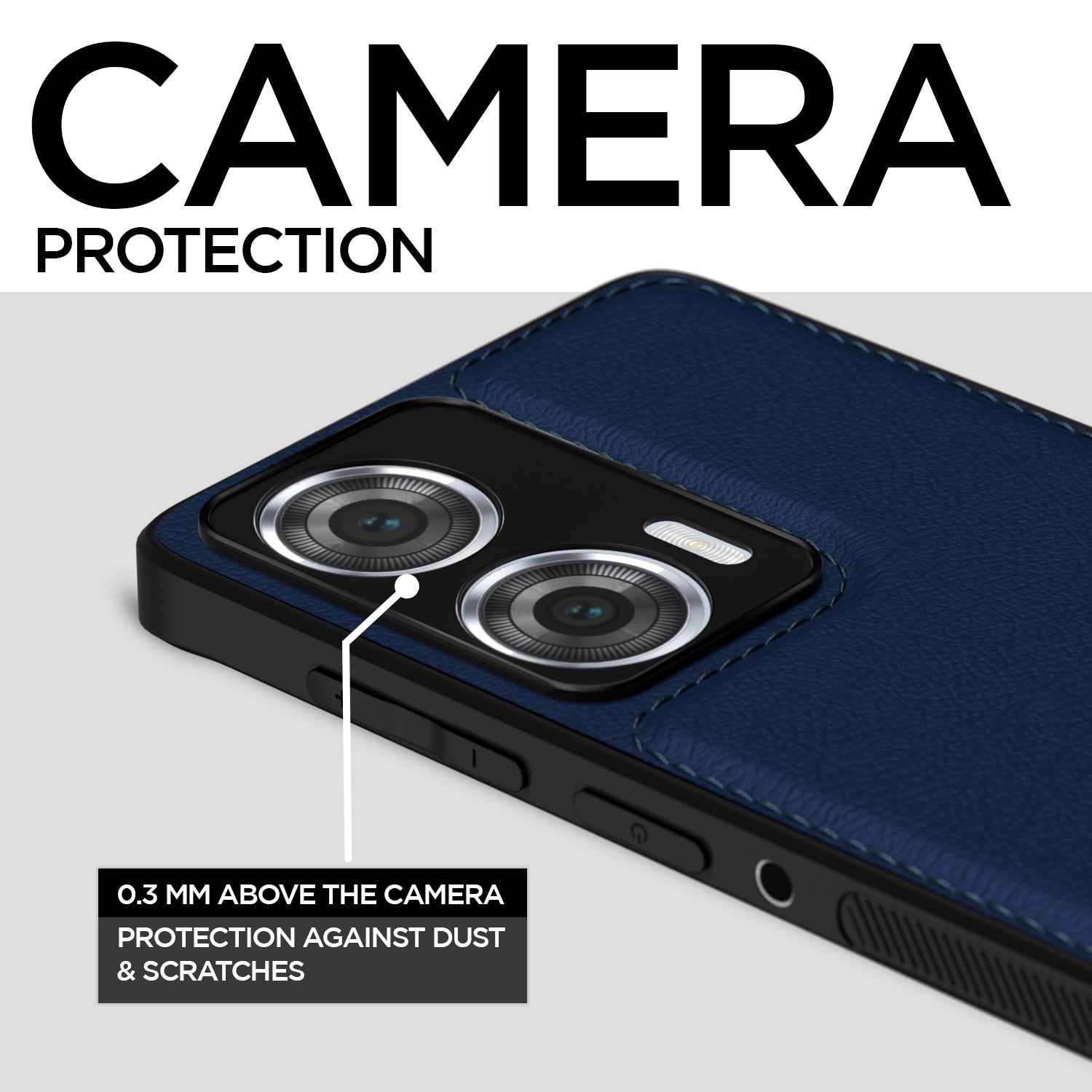 Pikkme Moto Edge 50 Fusion 5G Leather Back Case | Blue