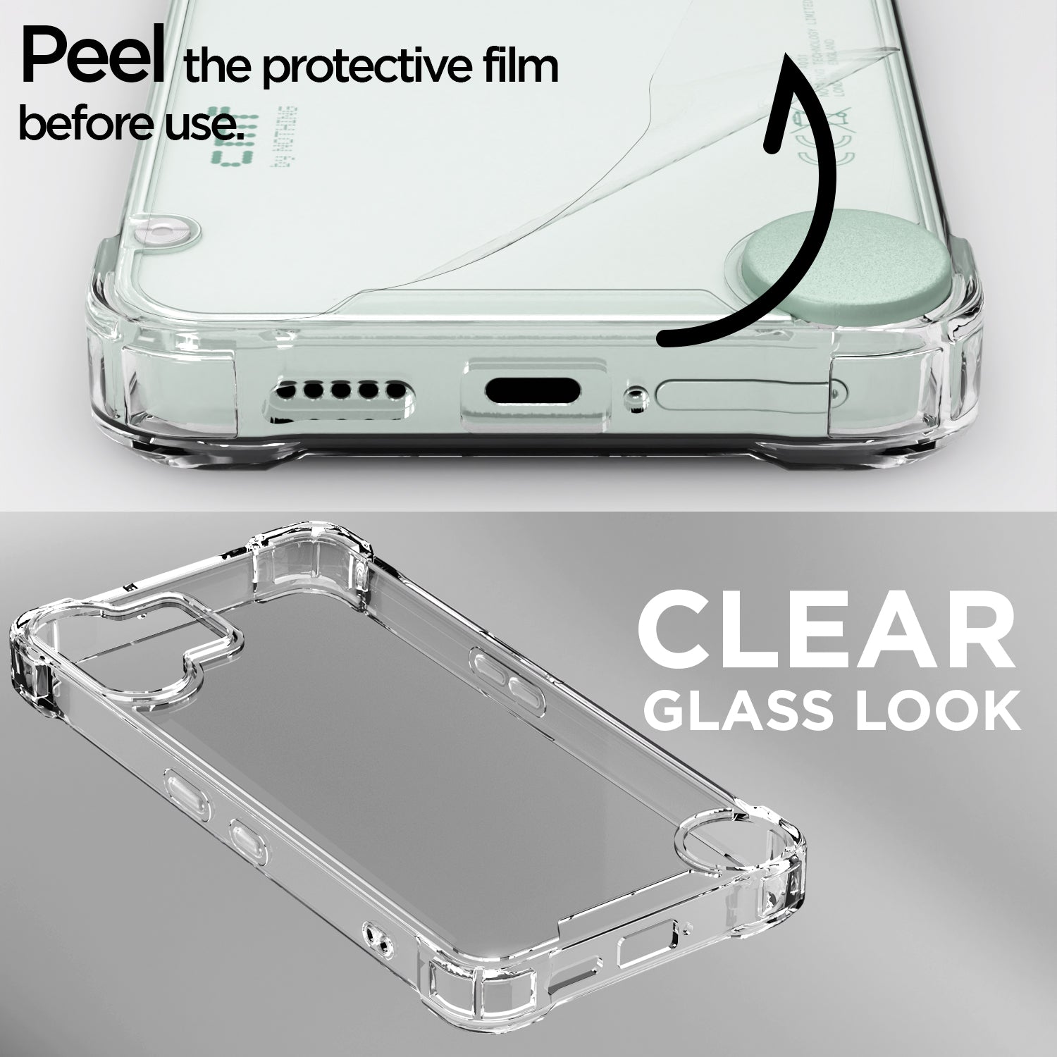 Pikkme CMF by Nothing Phone 2 Pro 5G PC + TPU Crystal Clear Transparent Back Cover (Transparent)