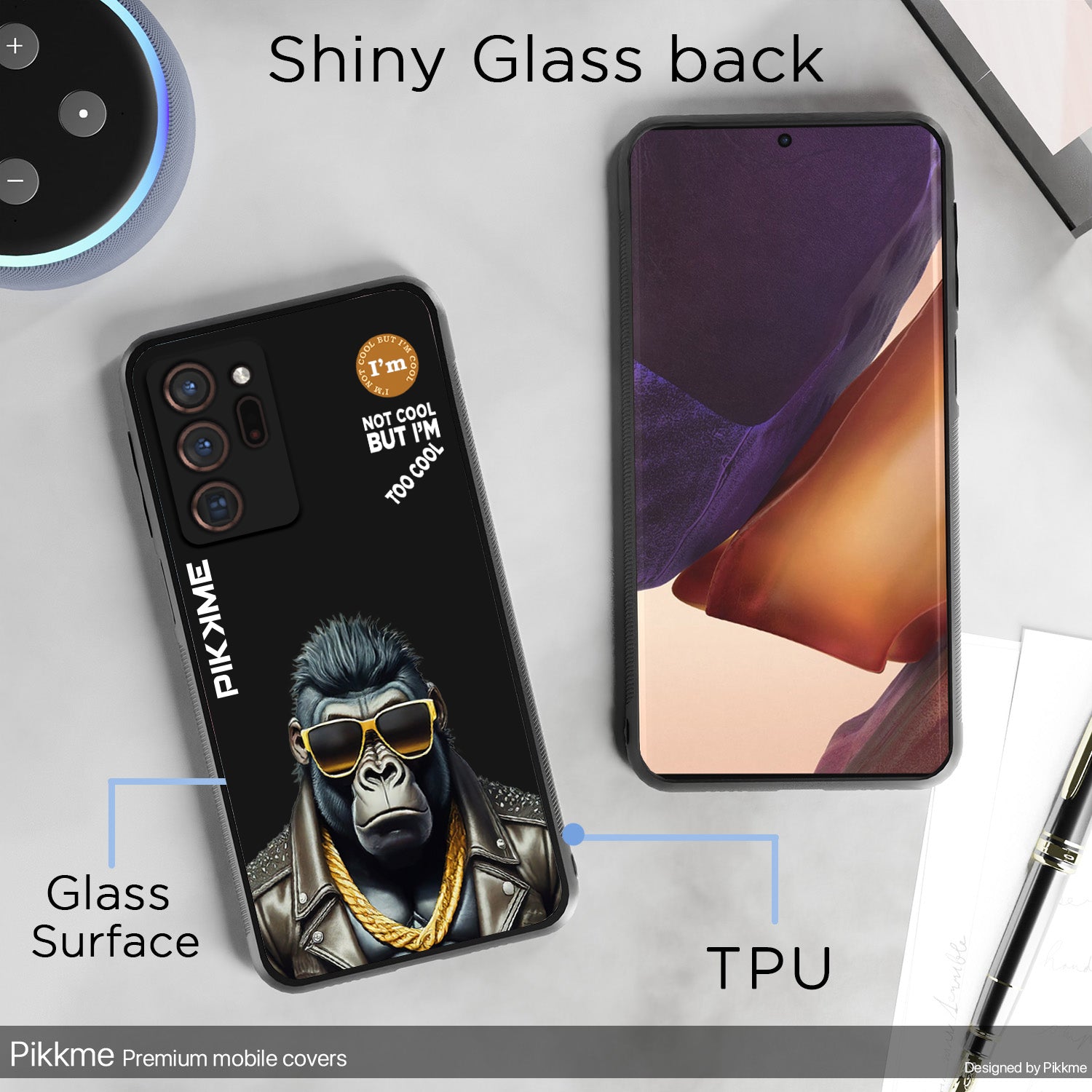Pikkme Black Gorilla Swag Samsung Galaxy Note 20 Ultra Nim2 Back Cover (Design 07)