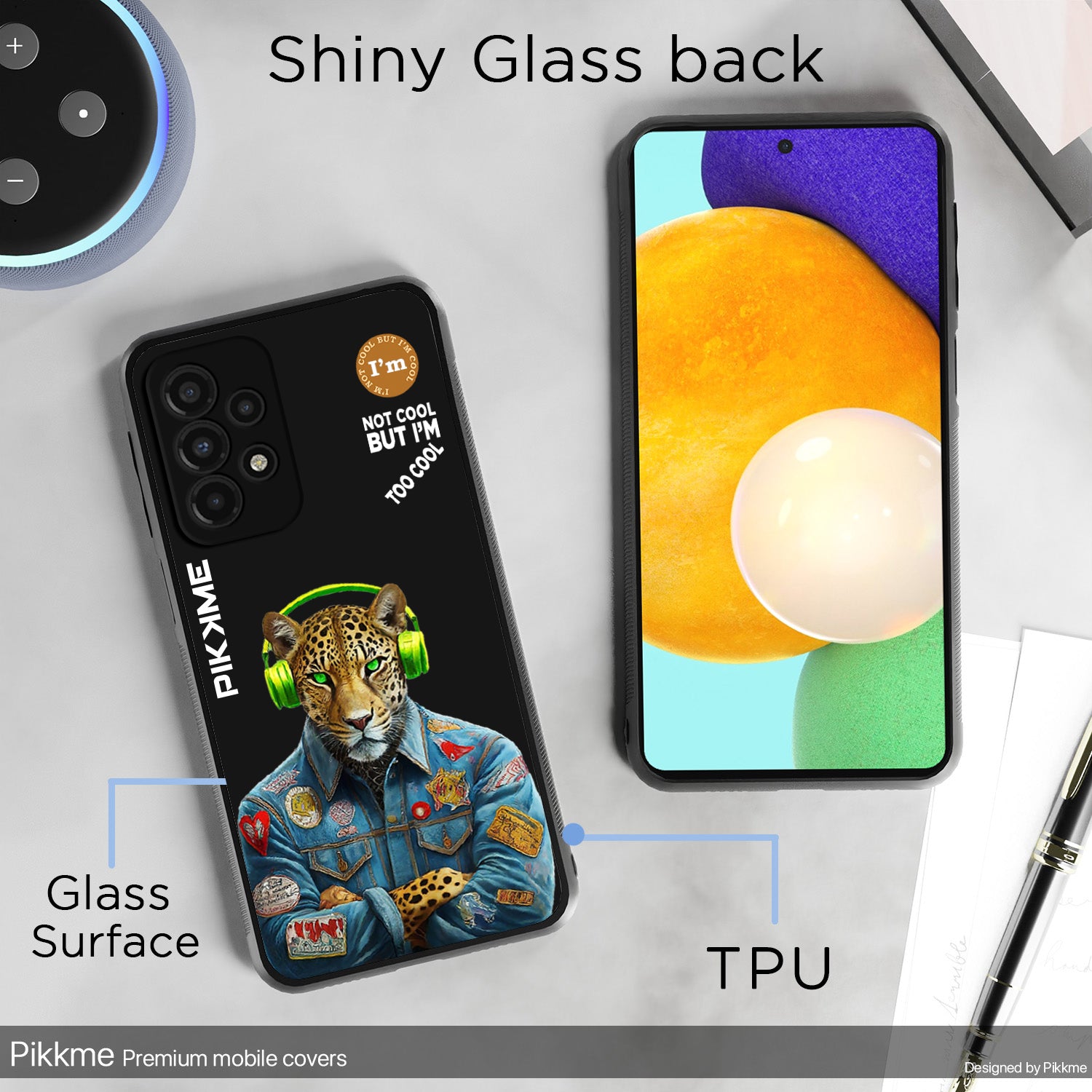 Pikkme Stylish Black Leopard Swag Samsung Galaxy A53 Back Cover (Design 03)