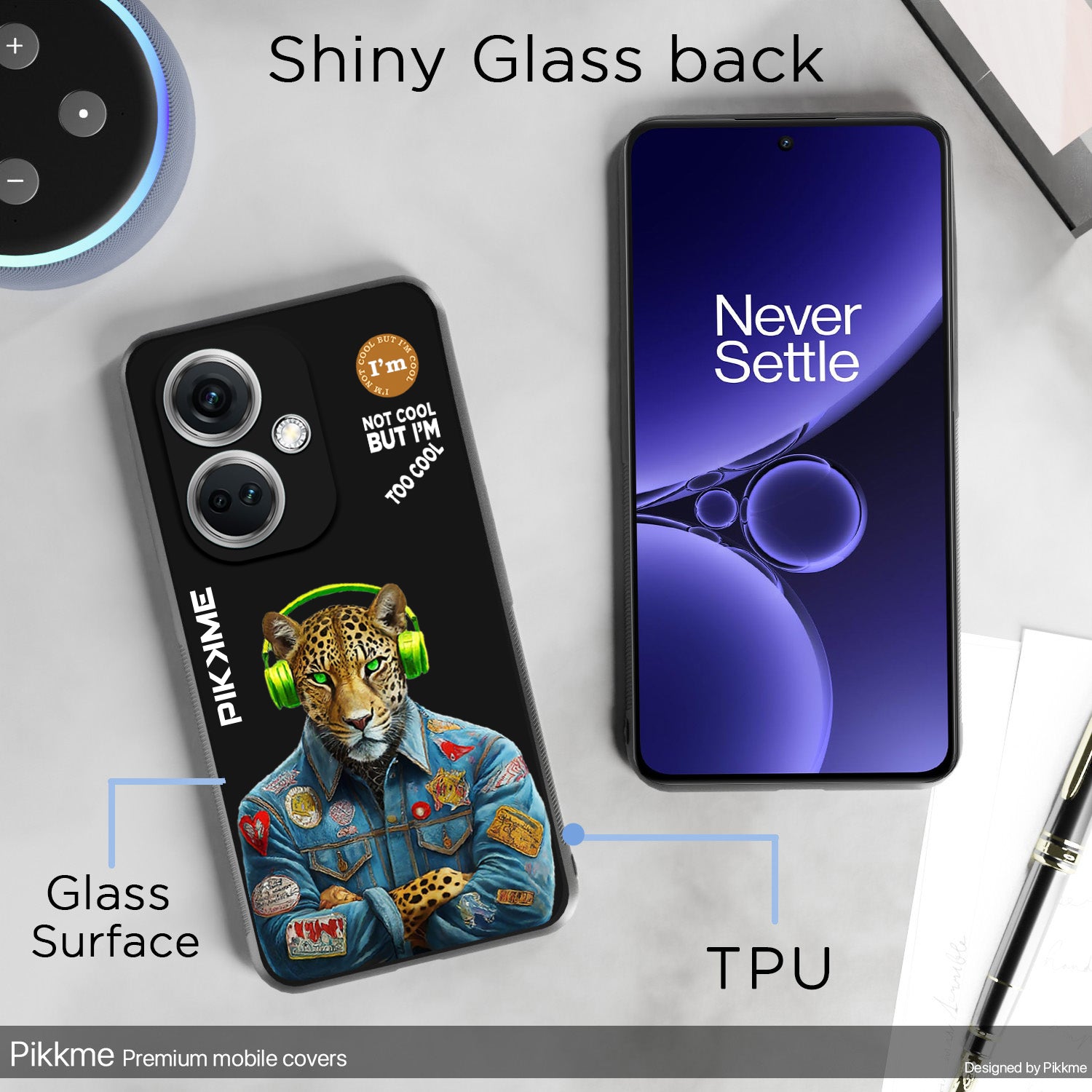 Pikkme Back Cover Pc Tpu + Printed Cool Funky Stylish Black Leopard Swag Raised Edges Camera Protection |Bumper Case For OnePlus Nord Ce 3 5G