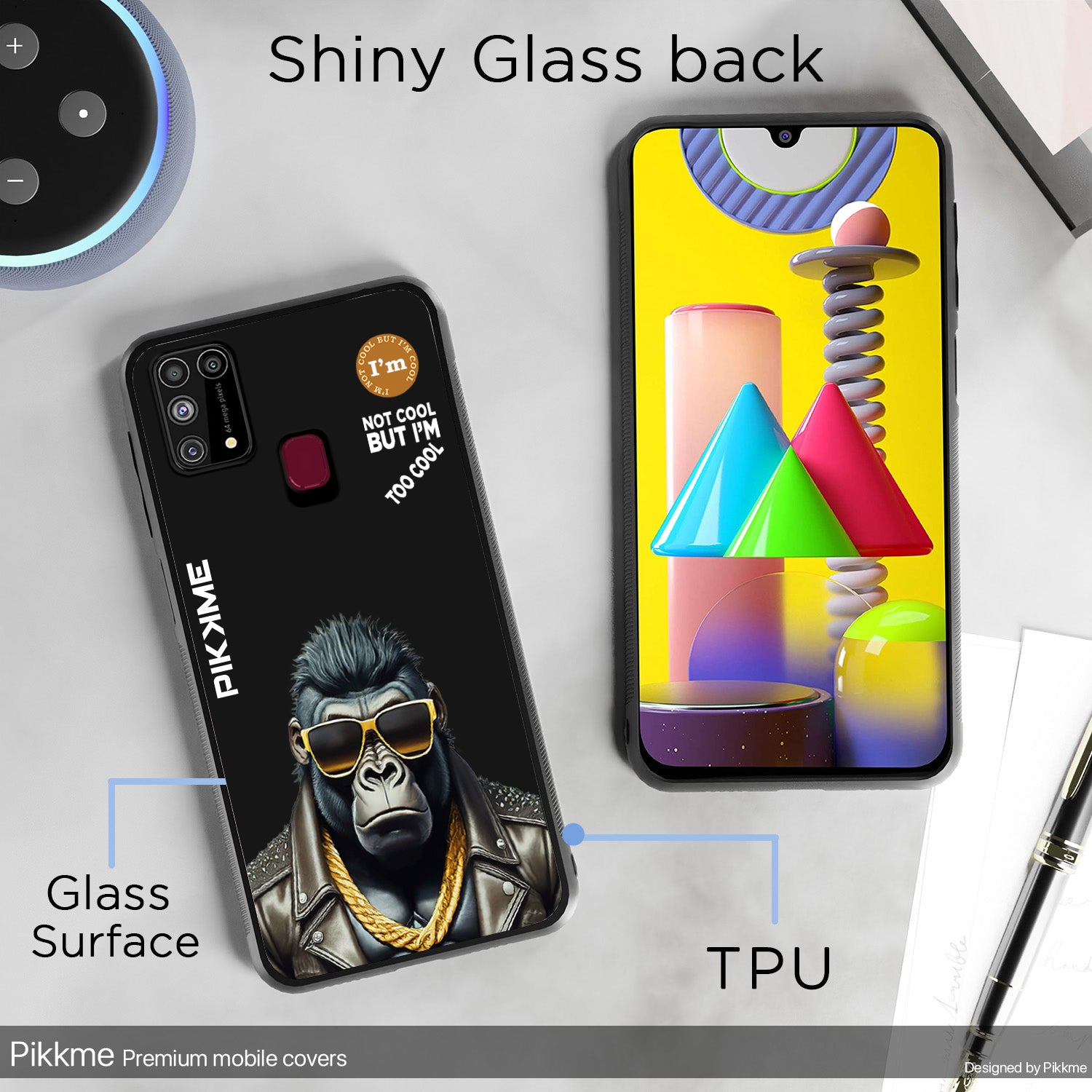 Pikkme Black Gorilla Swag Samsung Galaxy M31 Nim2 Back Cover (Design 07)