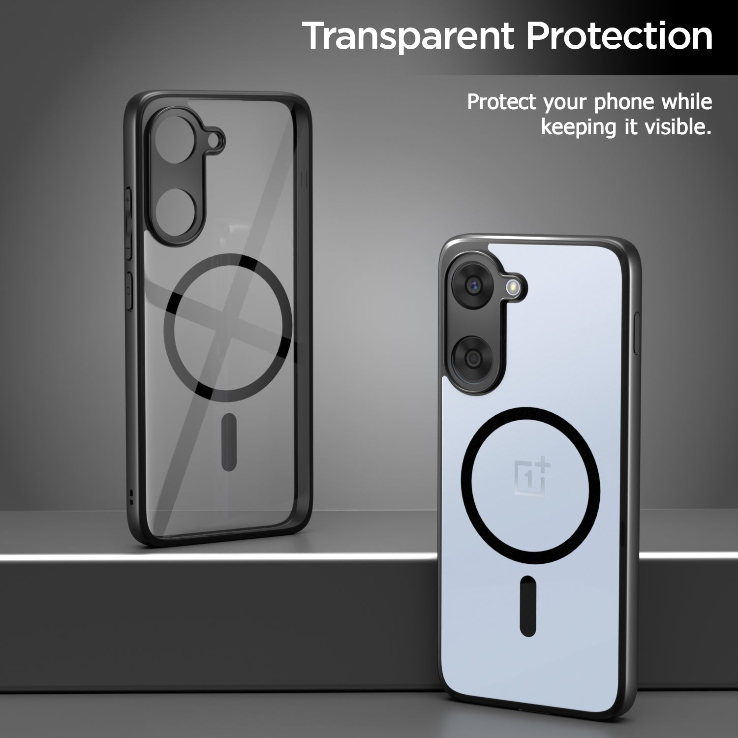 Pikkme OnePlus Nord CE 5 5G Eagle 2 Mag-Safe Shockproof Hard Transparent Back Cover (Black)