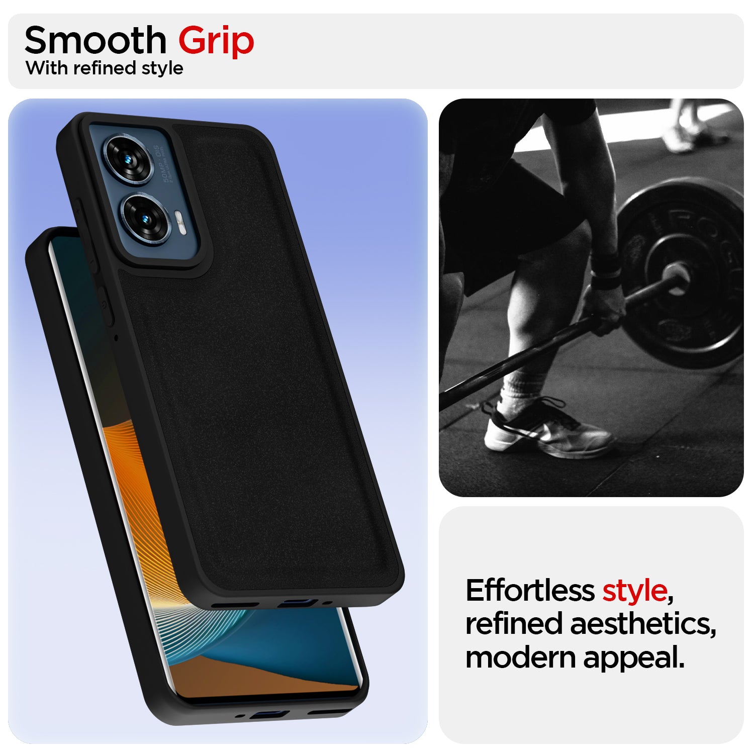 Pikkme Motorola Moto Edge 50 Fusion 5G Premium Super Soft-Touch Leatherback Case (Black)