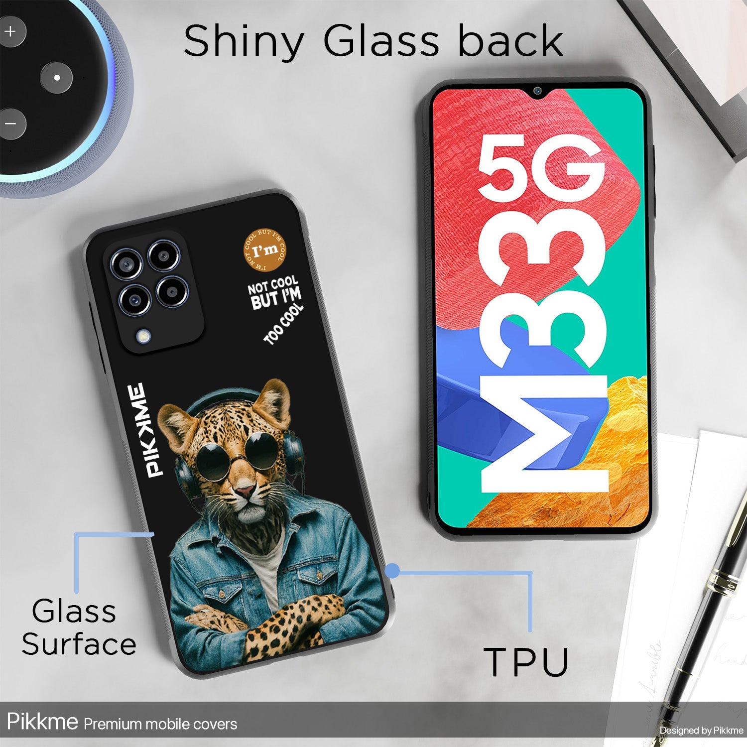 Pikkme Black Leopard Swag Samsung Galaxy M33 5G Nim2 Back Cover (Design 04)