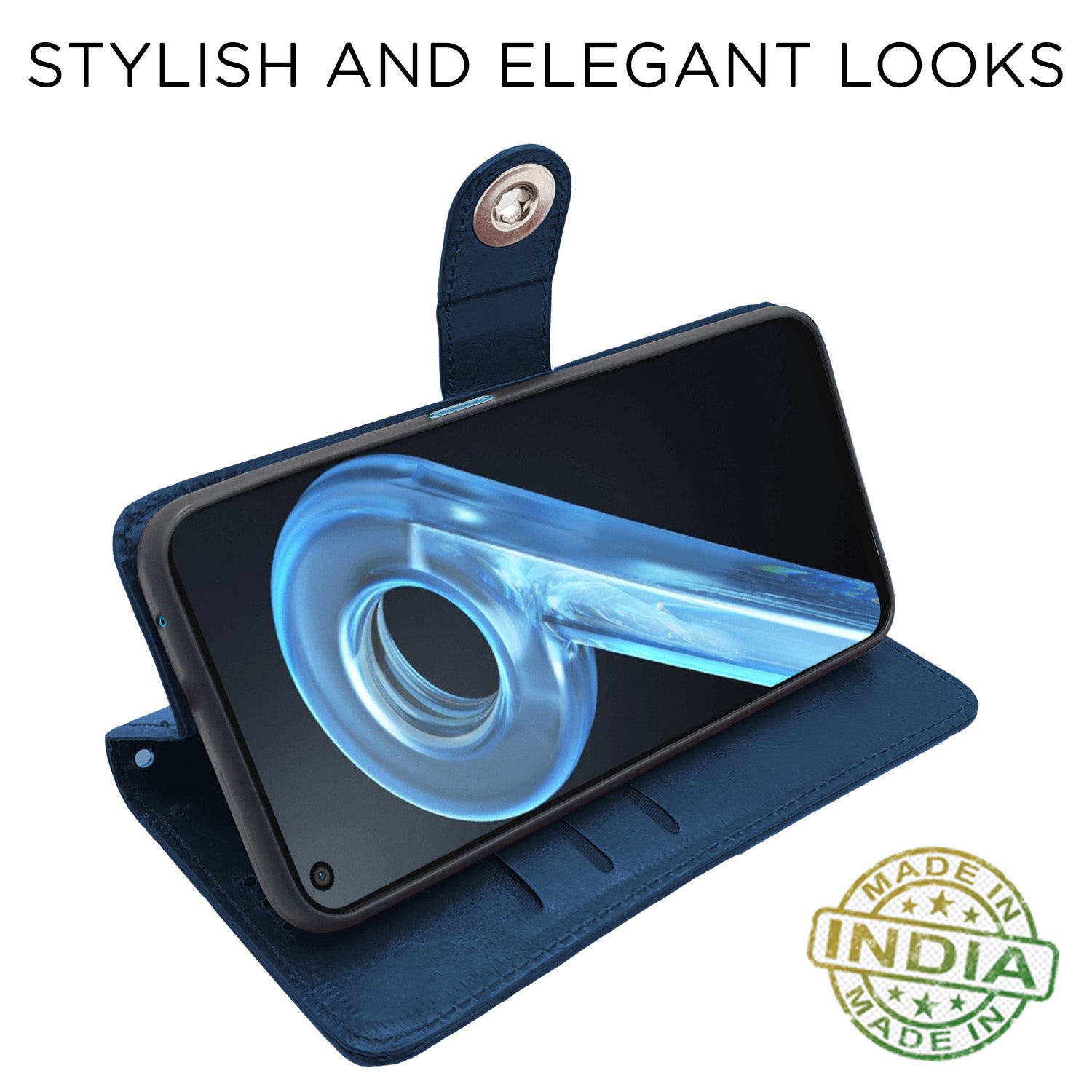 Pikkme blue wallet flip cover for Realme 9i – photo 3