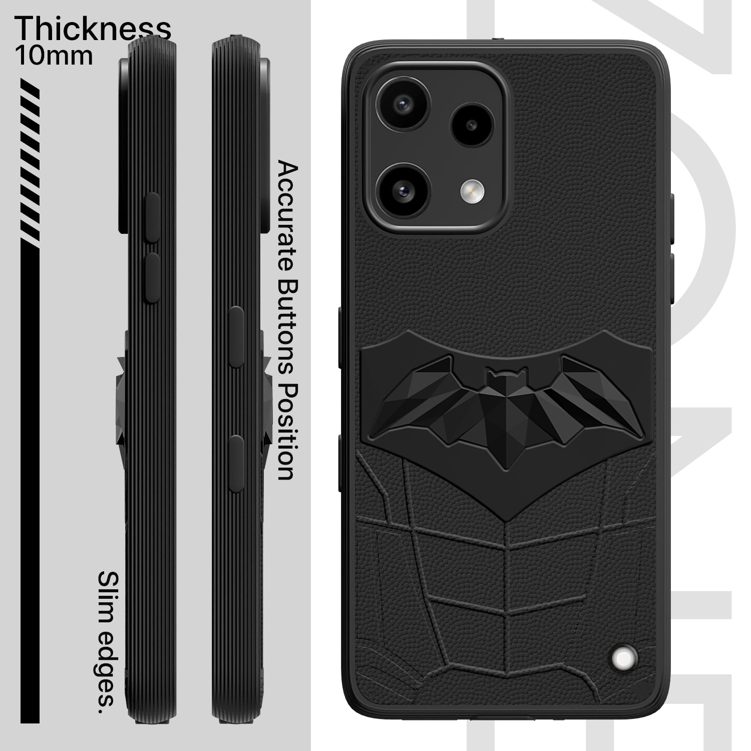 Pikkme Nothing Phone 3a Lite 5G Shockproof Stylish Cartoon Back Cover (Black)