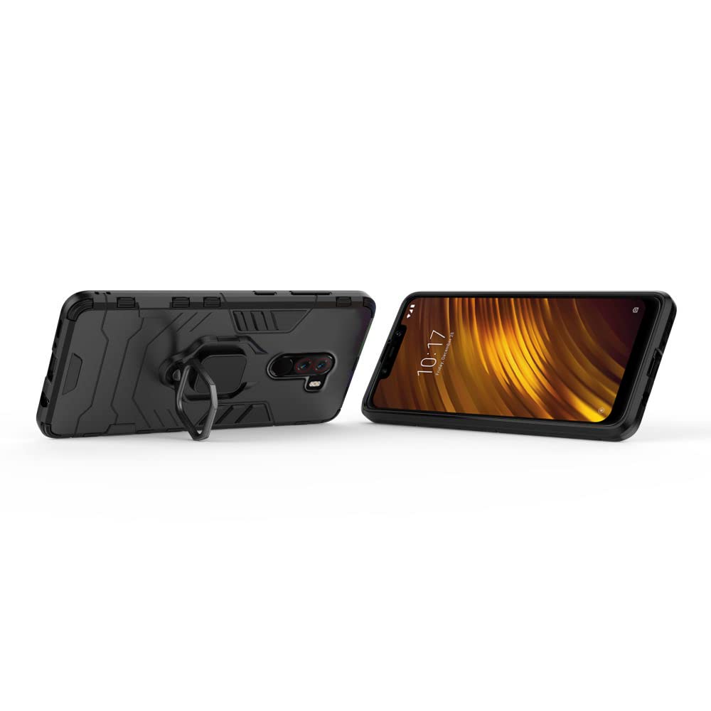 Pikkme Mi Poco F1 D5 Tough Armor black mobile back cover – photo 6