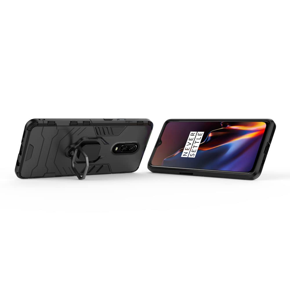 Pikkme Oneplus 7 D5 Tough Armor Back Cover | Black