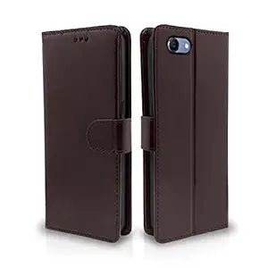 Pikkme Realme 1 Vintage Flip Cover (Coffee)