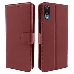 Pikkme Samsung Galaxy M02 brown Flip Cover