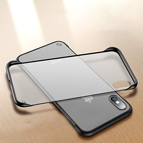 Black Frameless mobile cover for iPhone XS Max – Pikkme
