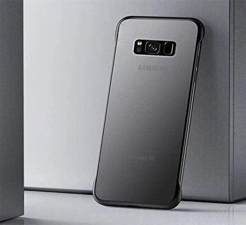 Samsung S8 Frameless mobile back cover in black by Pikkme