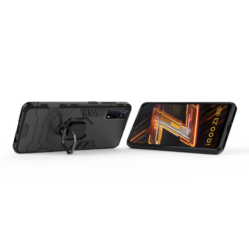 Black D5 Tough Armor mobile back cover for iQOO Z3 5G – Pikkme – photo 6