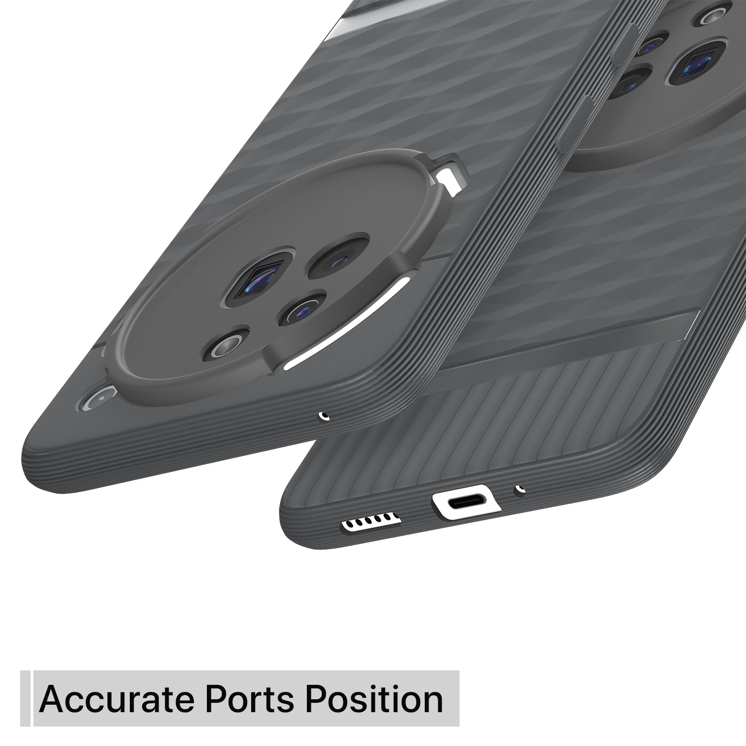 Pikkme Nothing Phone 3a Pro 5G Shockproof Soft Flexible Gencase Back cover (Grey)