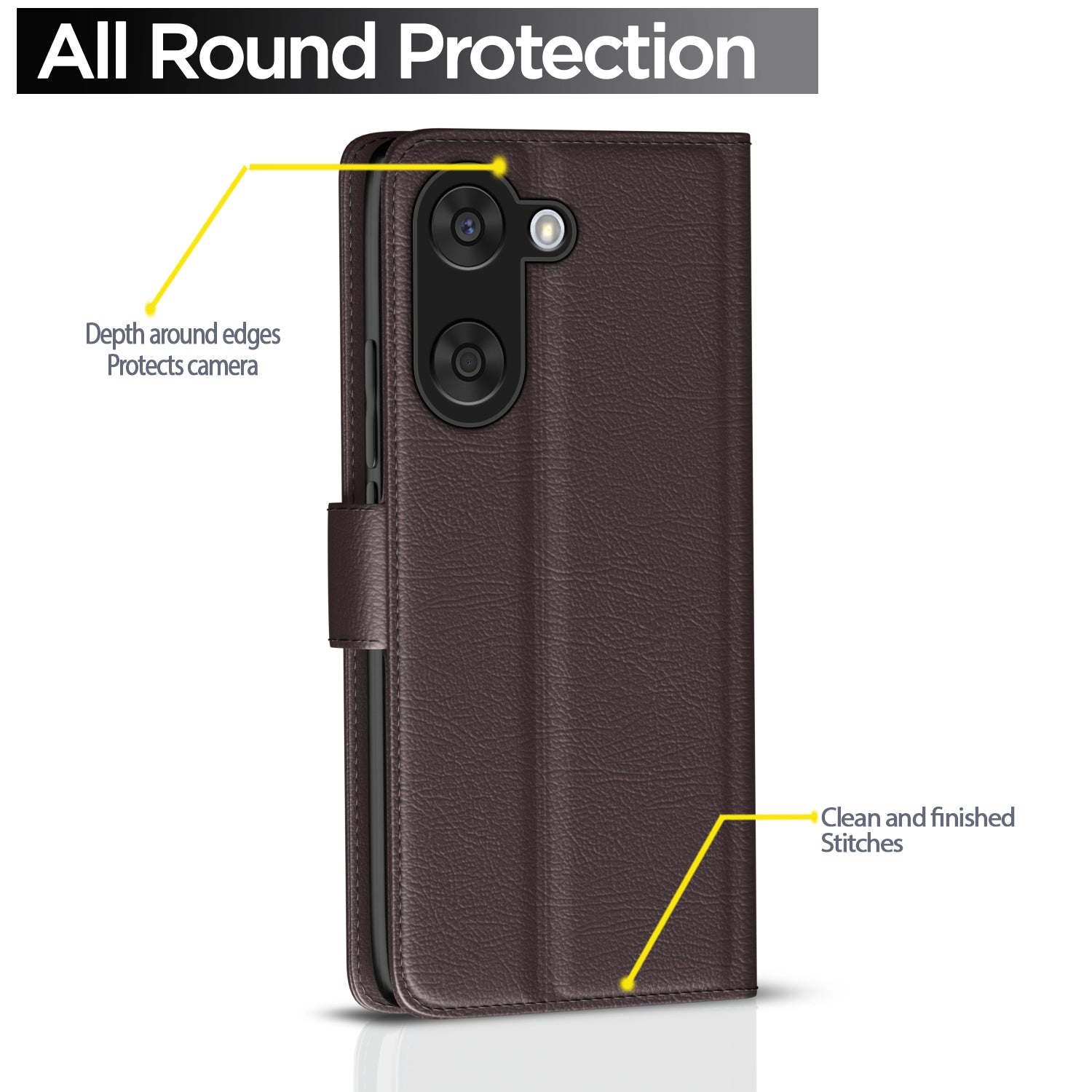 Pikkme OnePlus Nord Ce 5 5G Vintage Flip Cover (Coffee)