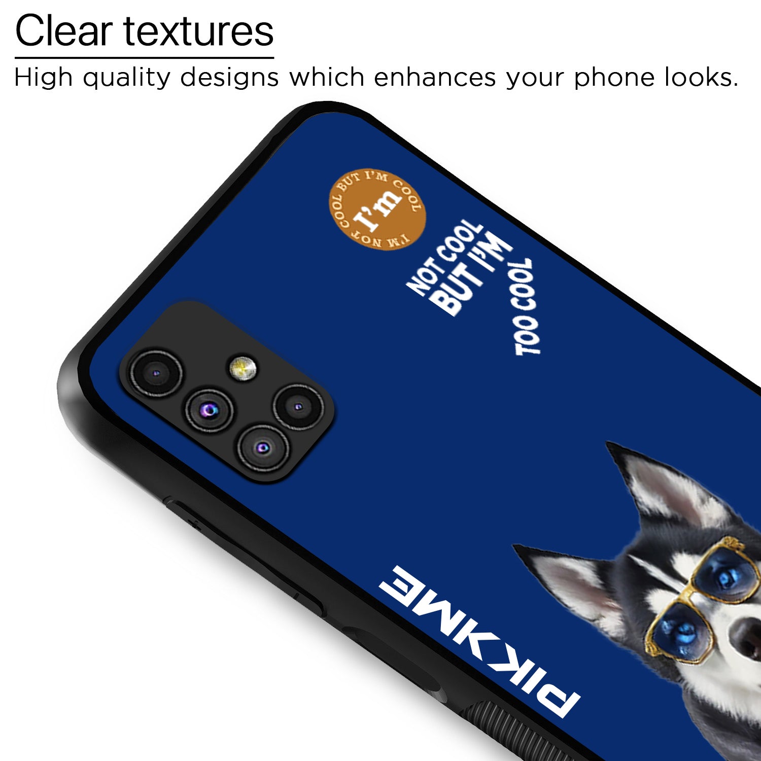 Pikkme Blue Dog Swag Samsung Galaxy M51 Nim2 Back Cover (Design 08)