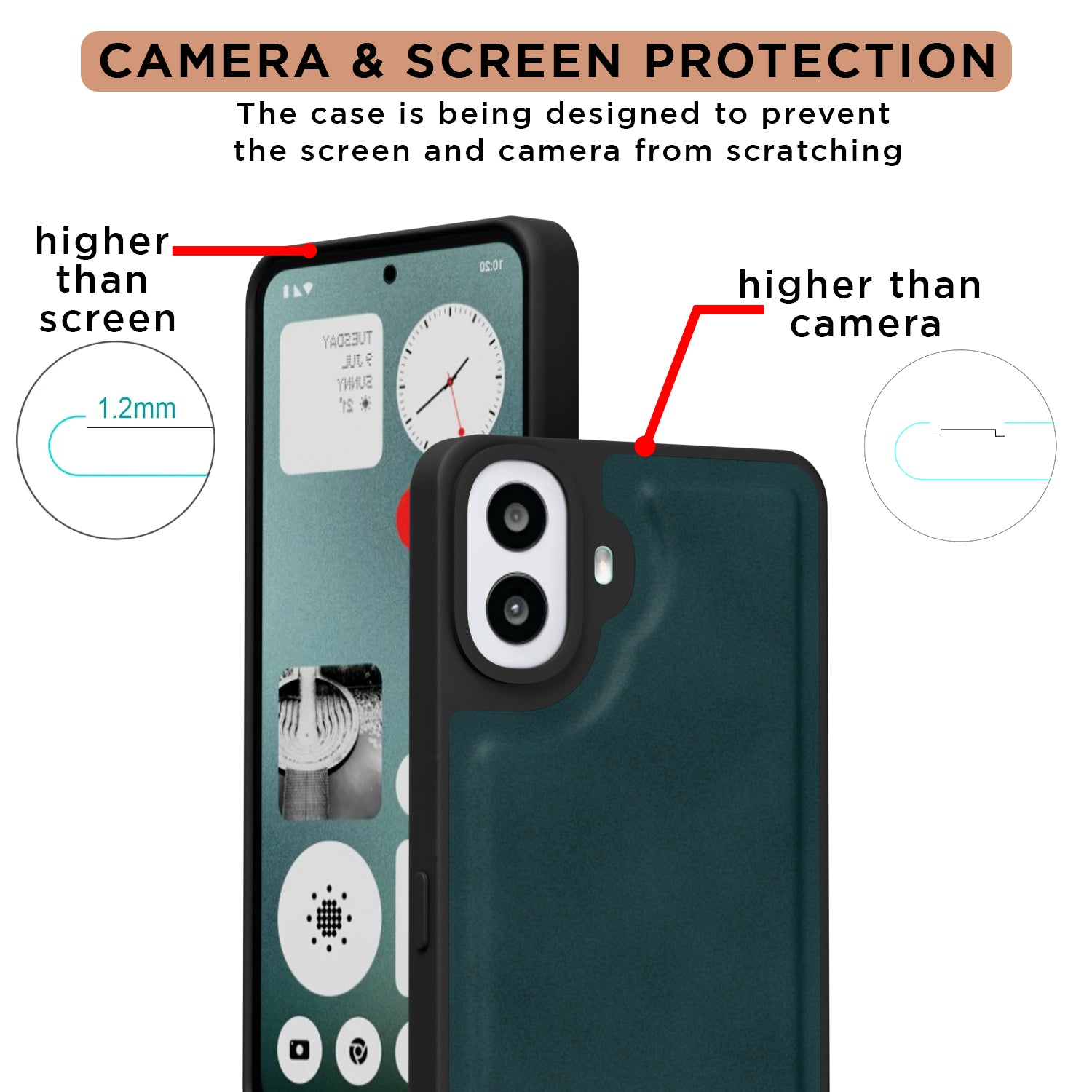 Pikkme CMF by Nothing Phone 1 Premium Super Soft-Touch Leatherback Case (Green)