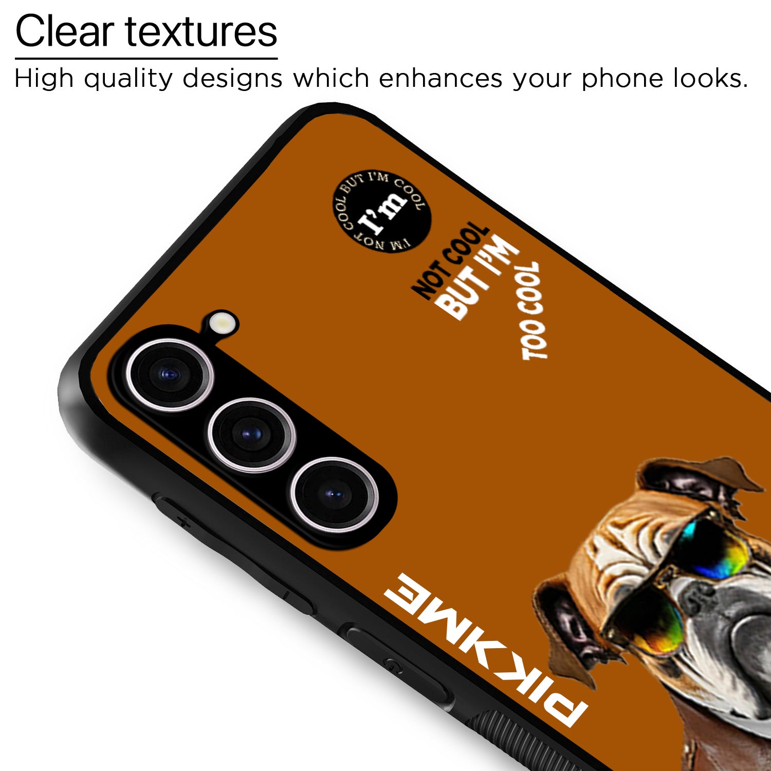 Pikkme Brown Dog Swag Samsung Galaxy S23 5G NIm2 Back Cover (Design 10)