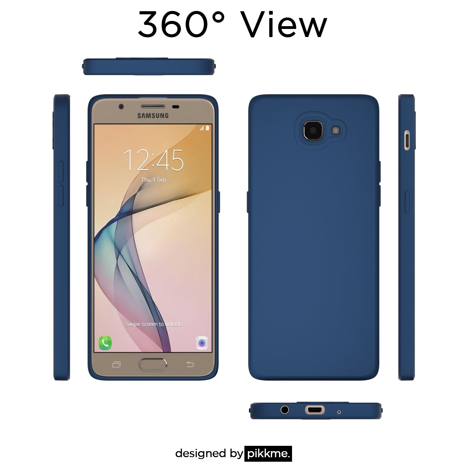 Pikkme Samsung Galaxy J7 Prime Liquid Silicone Back Cover | Blue