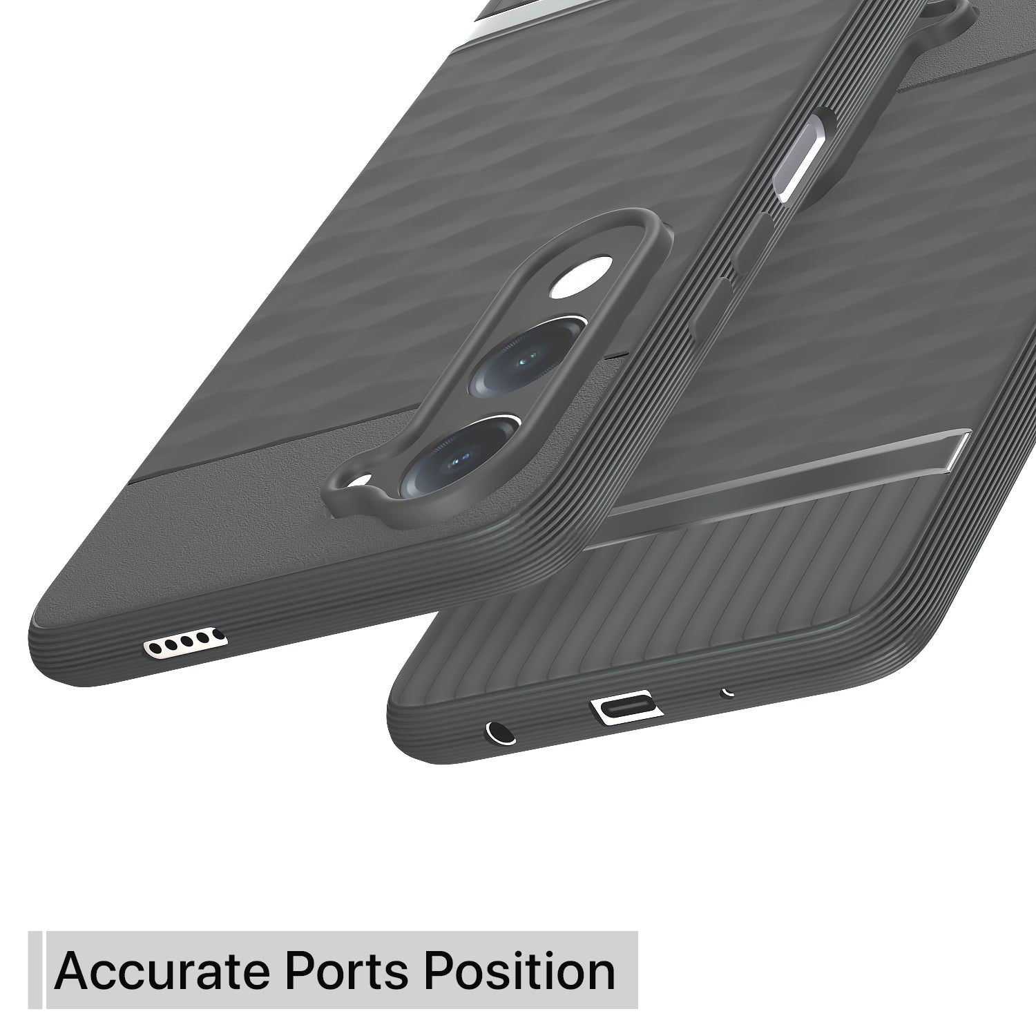 Pikkme Vivo T4 lite 5G / IQOO Z10 lite 5G / Vivo Y04 4G / Vivo Y19 5G Shockproof Soft Flexible Gencase Back Cover (grey)