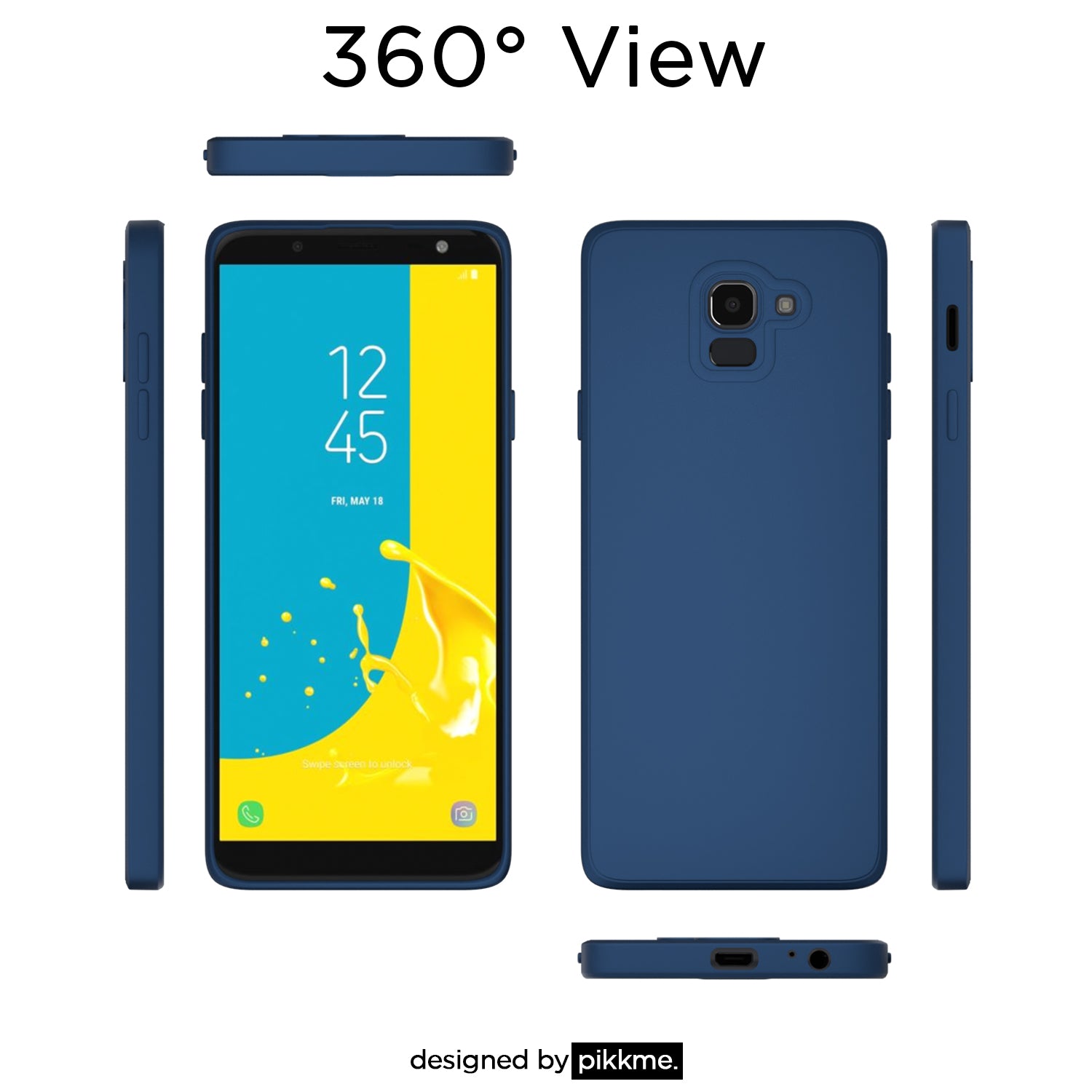Pikkme Samsung Galaxy J6 2018 Liquid Silicone Back Cover | Blue
