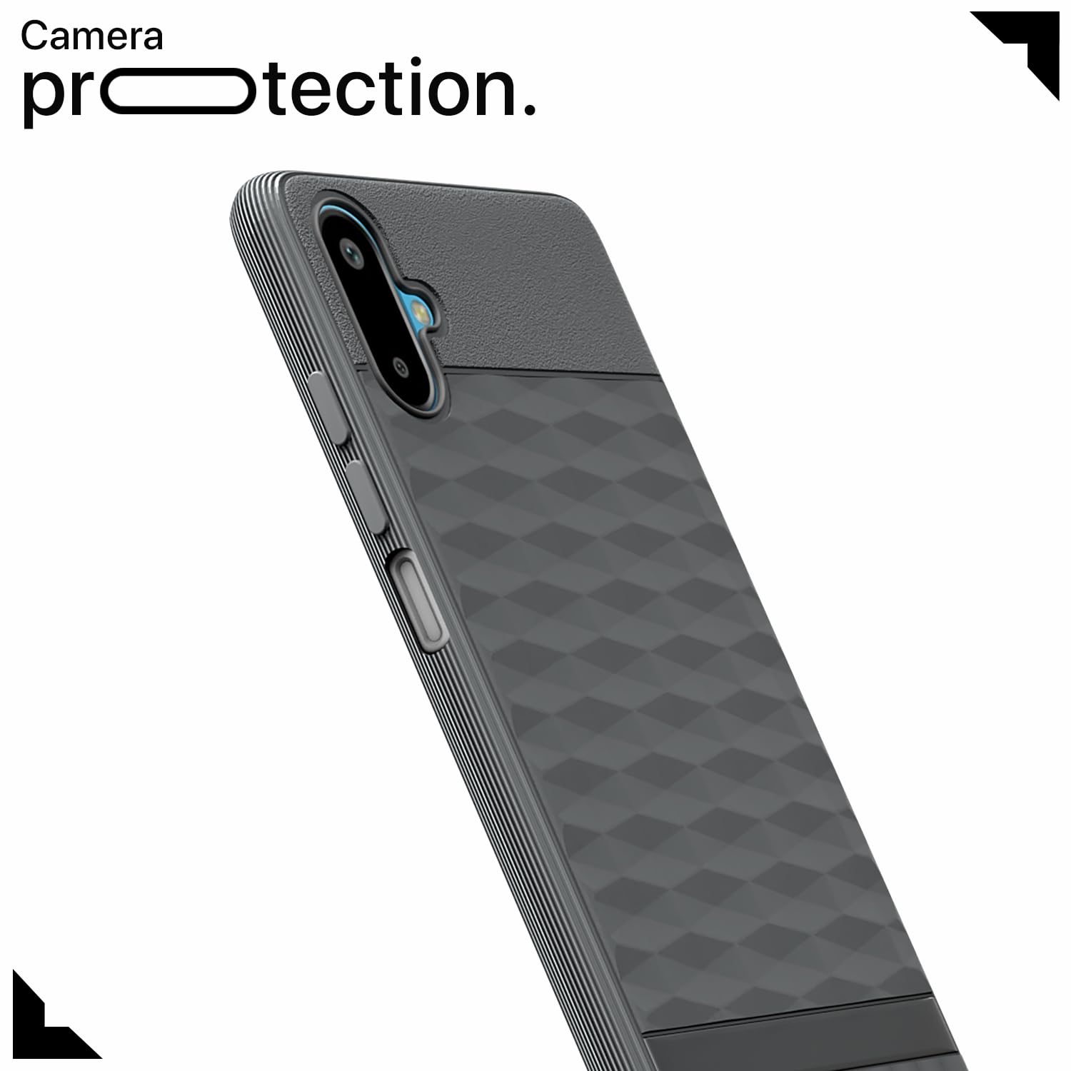 Pikkme Samsung Galaxy F06 5G / Samsung Galaxy M06 5G Shockproof Soft Flexible Gencase Back Cover (Grey)