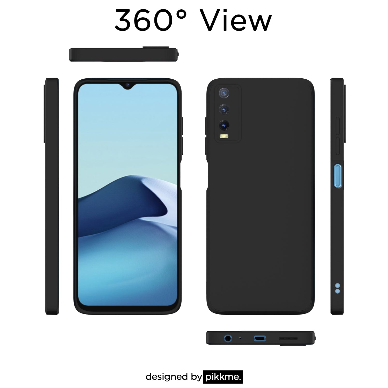 Pikkme Vivo Y12s / Y20 / Y20i / Y20G Liquid Silicone Back Cover | Black