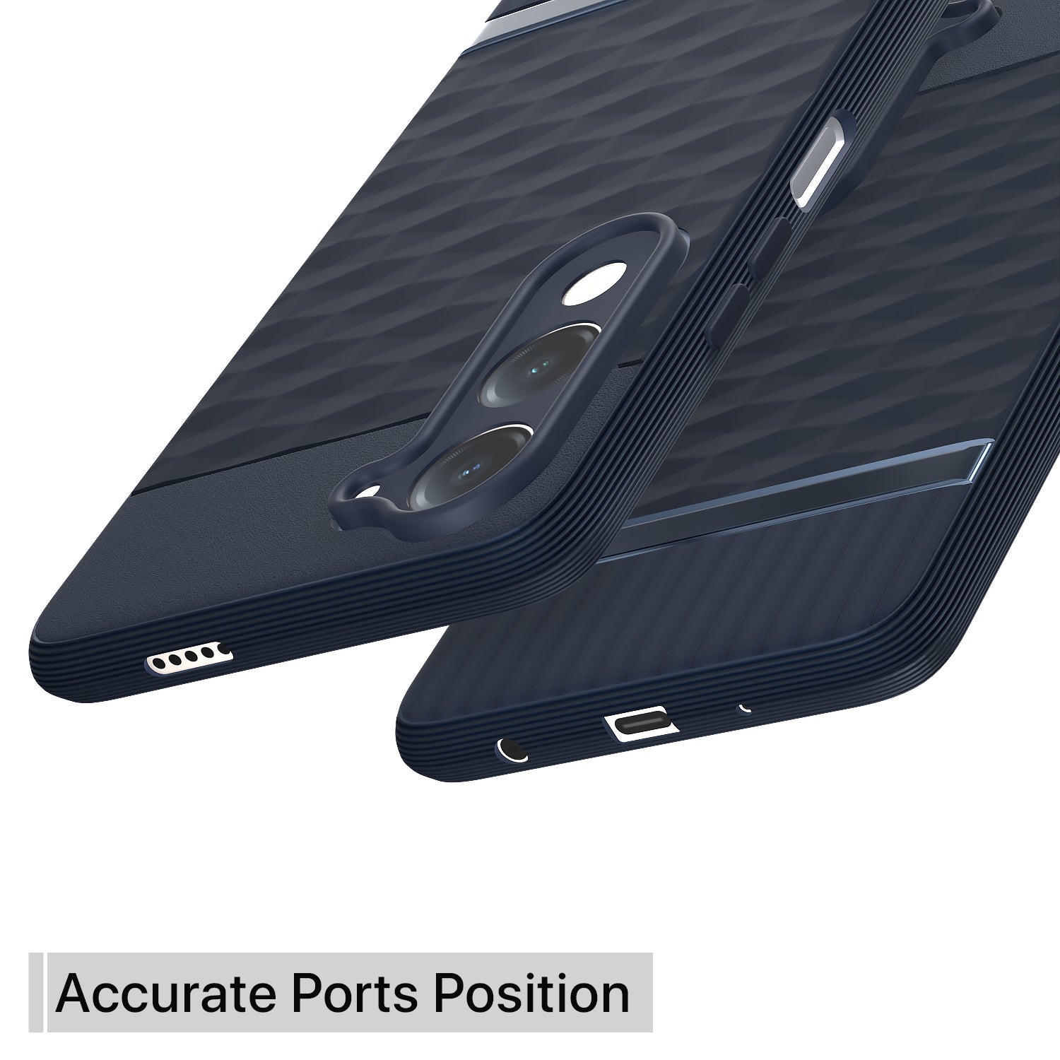 Pikkme Vivo T4 lite 5G / IQOO Z10 lite 5G / Vivo Y04 4G / Vivo Y19 5G Shockproof Soft Flexible Gencase Back Cover (Blue)