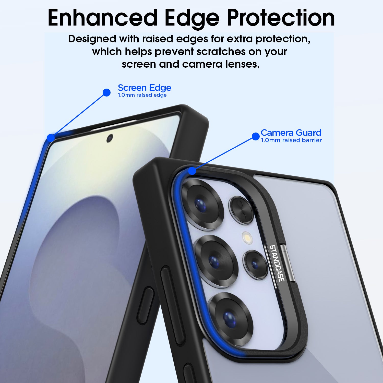 Pikkme Samsung Galaxy S25 Ultra 5G Bracket Standcase Back Cover(Black)