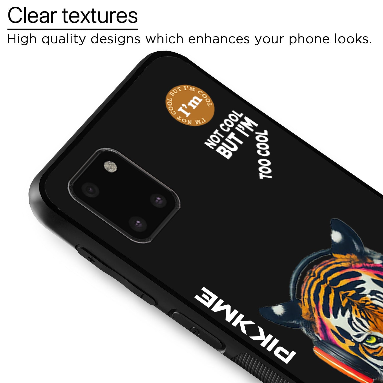 Pikkme Black Tiger Swag Samsung Galaxy Note 10 Lite Nim2 Back Cover (Design 06)