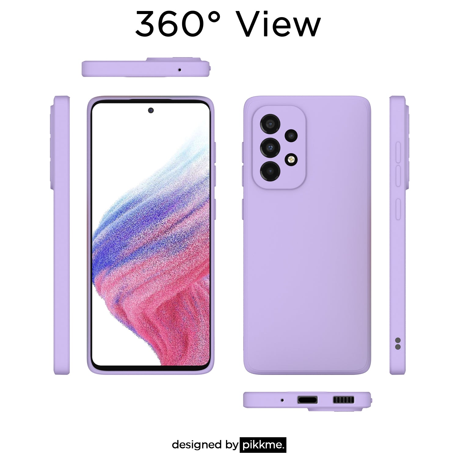 Pikkme Samsung Galaxy A53 5G Liquid Silicone Back Cover | Purple