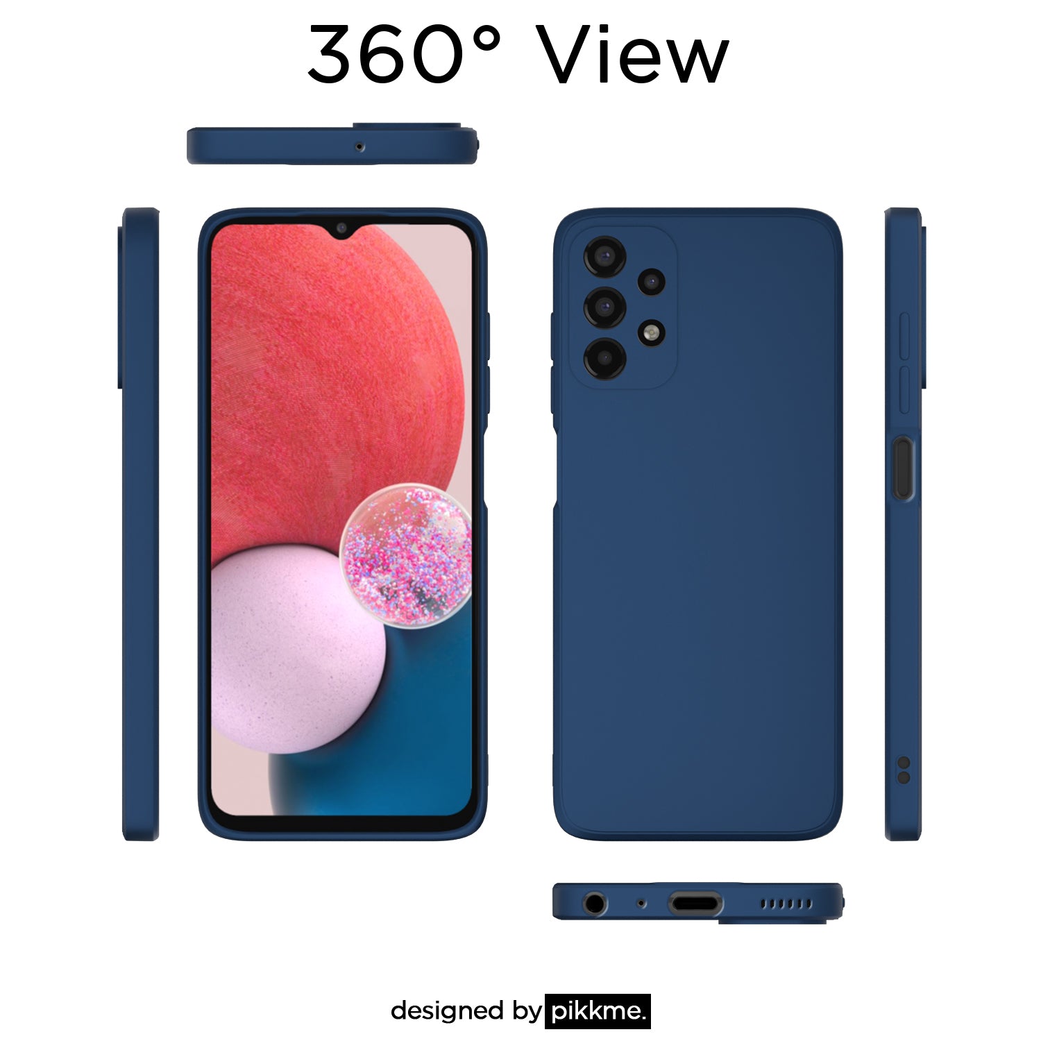 Pikkme Samsung Galaxy A23 4G / A23 5G Liquid Silicone Back Cover | Blue