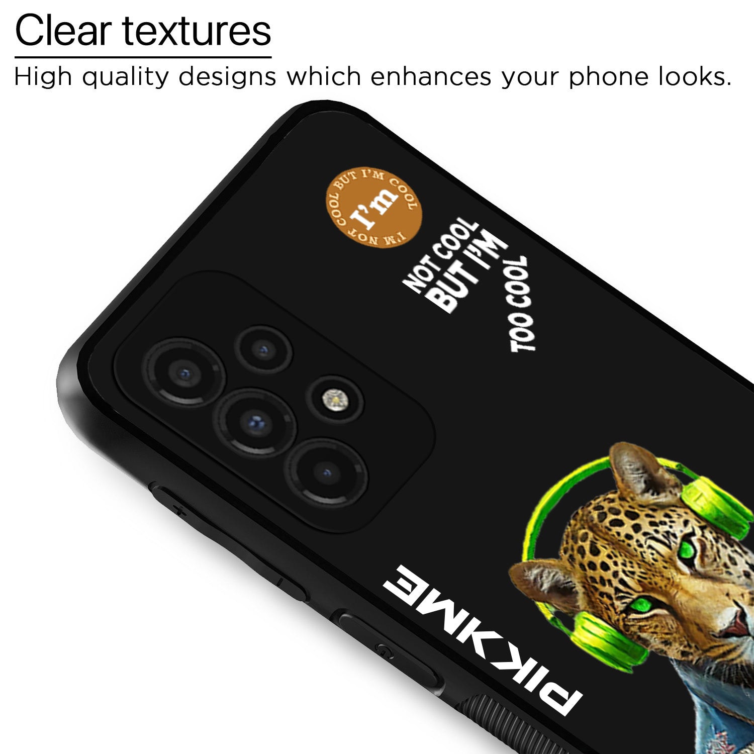 Pikkme Stylish Black Leopard Swag Samsung Galaxy A53 Back Cover (Design 03)