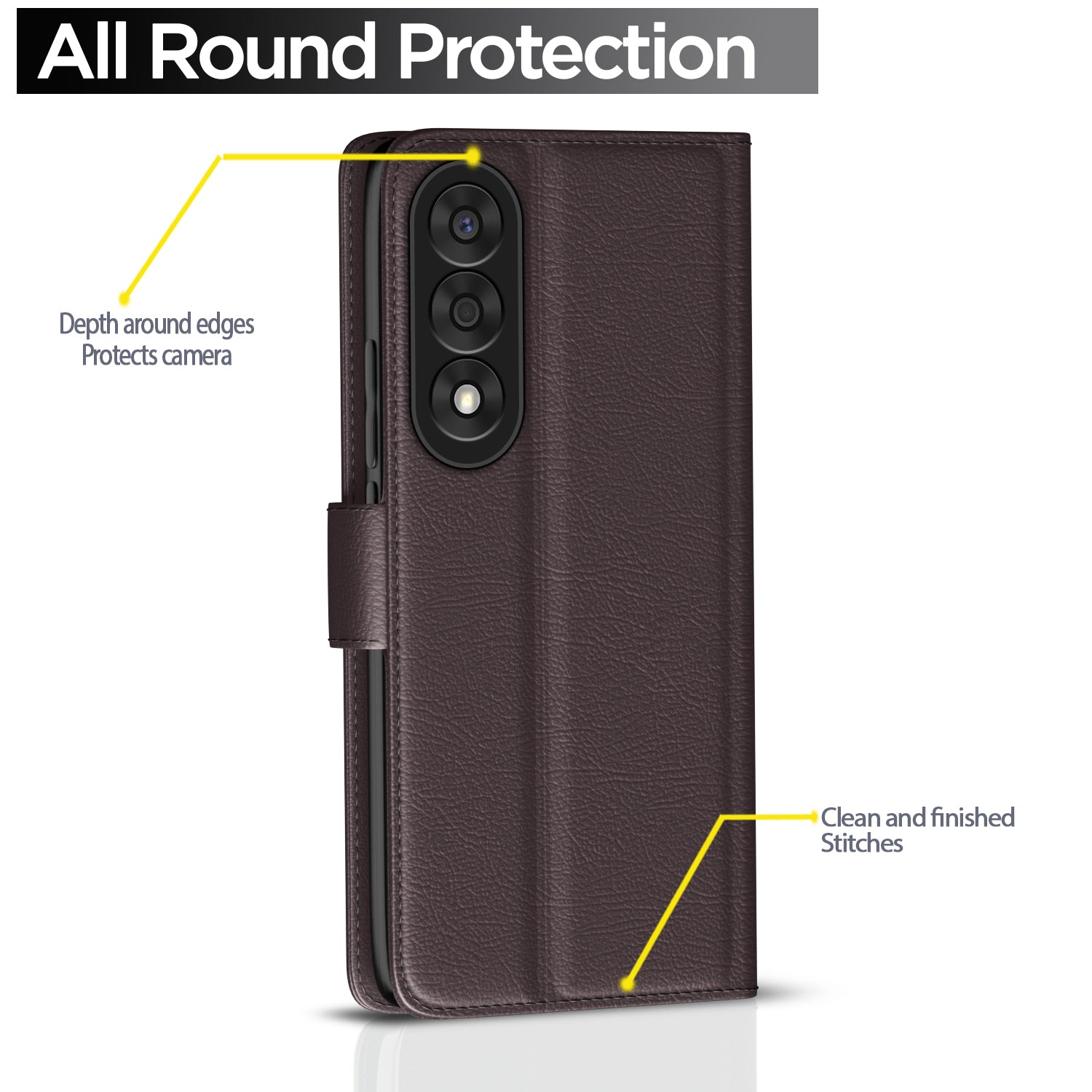 Pikkme OnePlus Nord 5 5G Vintage Flip Cover (Coffee)