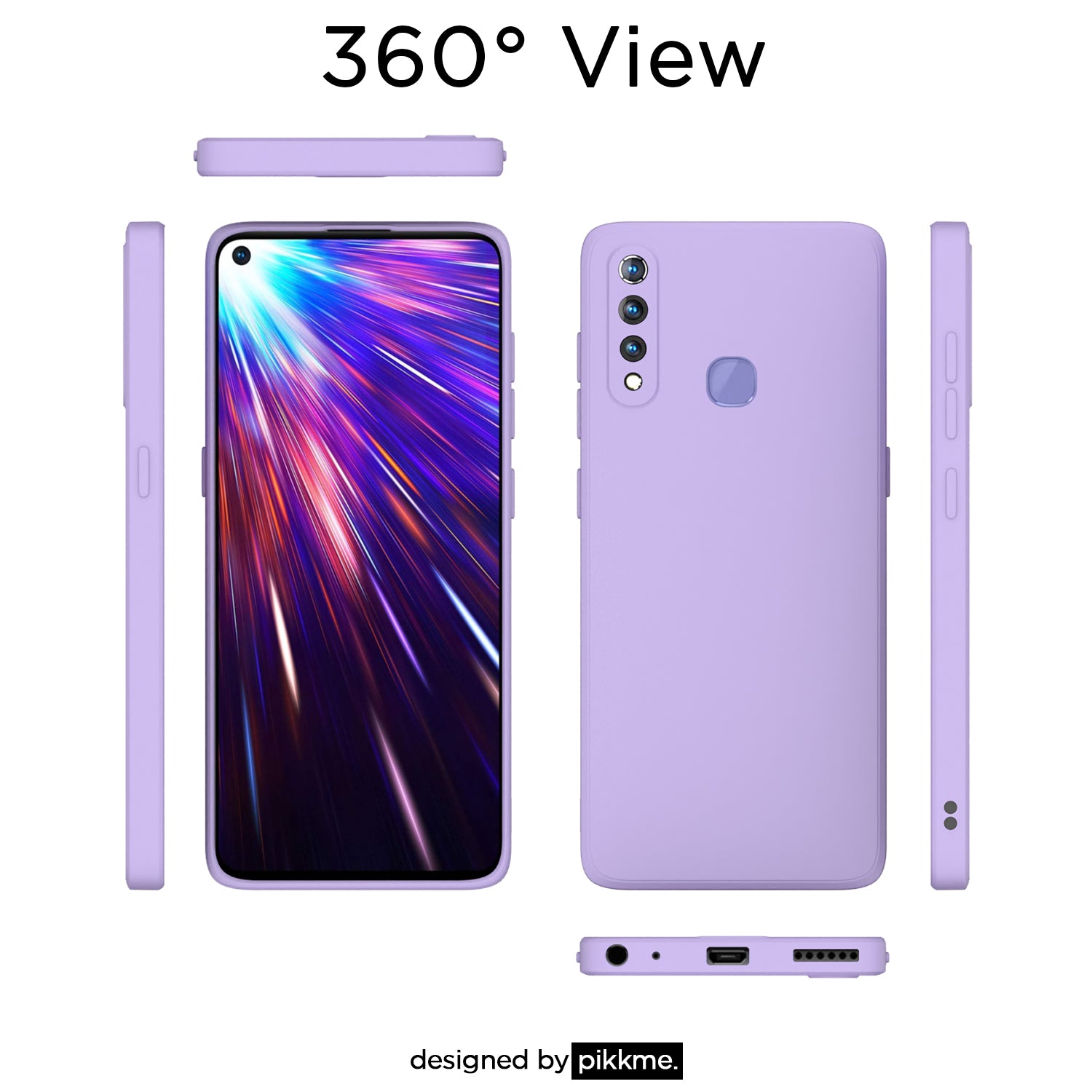 Pikkme Vivo Z1 Pro Liquid Silicone Back Cover | Purple
