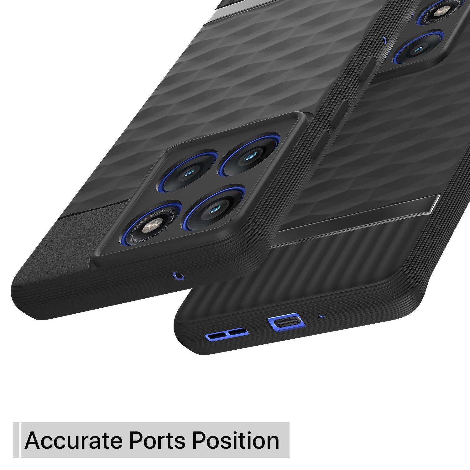 Pikkme Motorola Moto Edge 60 Pro 5G Shockproof Soft Flexible Gencase Back cover (Black)