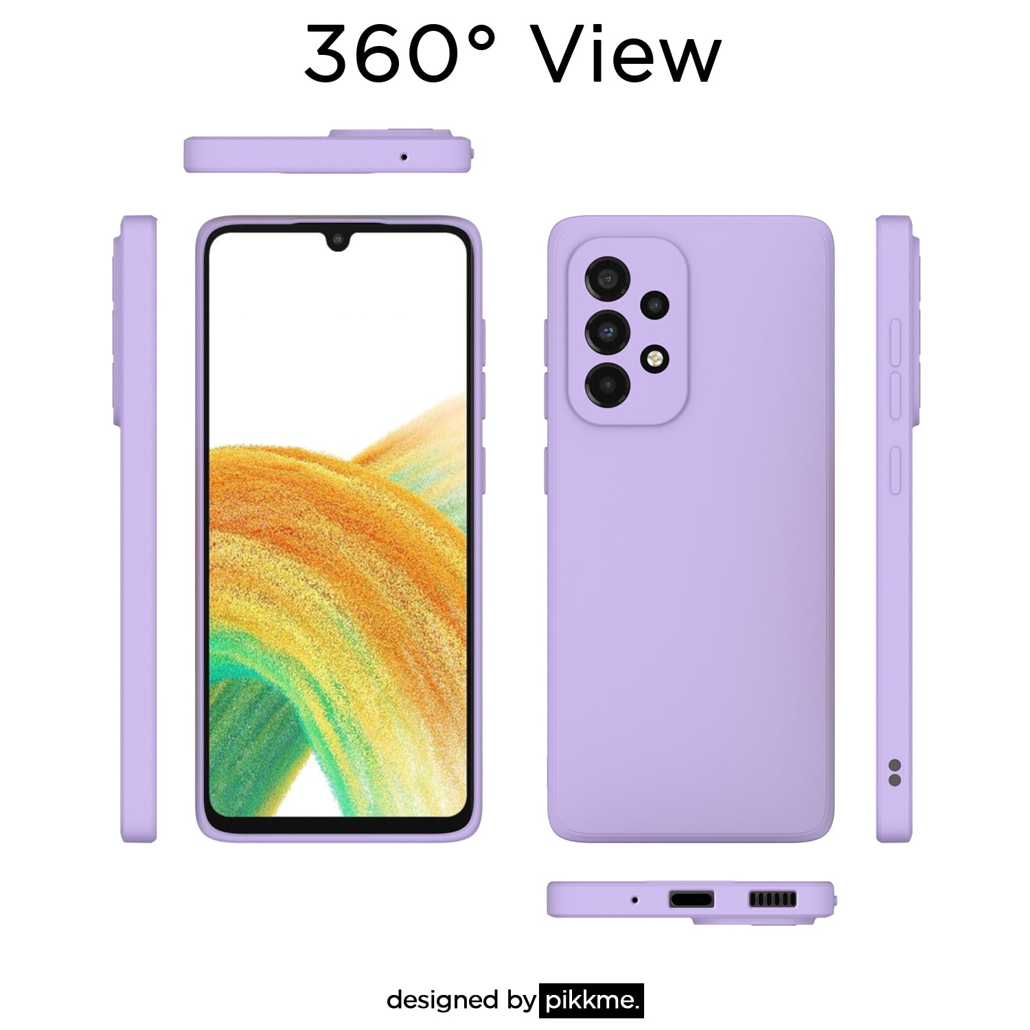 Pikkme Samsung Galaxy A33 5G Liquid Silicone Back Cover | Purple