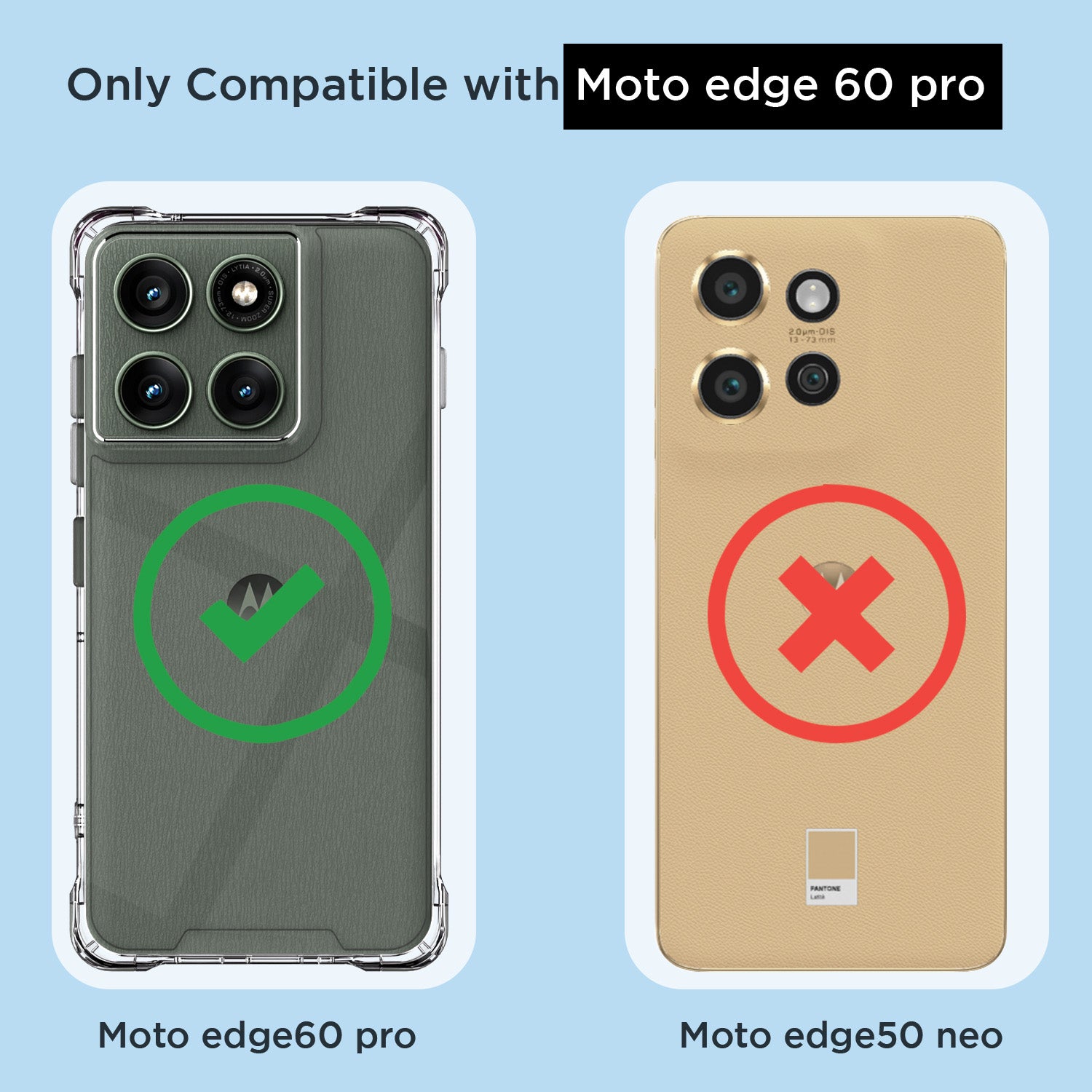 Pikkme Motorola Moto Edge 60 Pro 5G PC + TPU Crystal Clear Back Cover (Transparent)