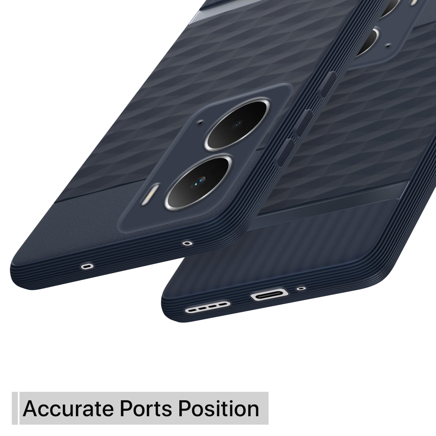 Pikkme Realme P3 5G Shockproof Soft Flexible Gencase Back Cover (Blue)