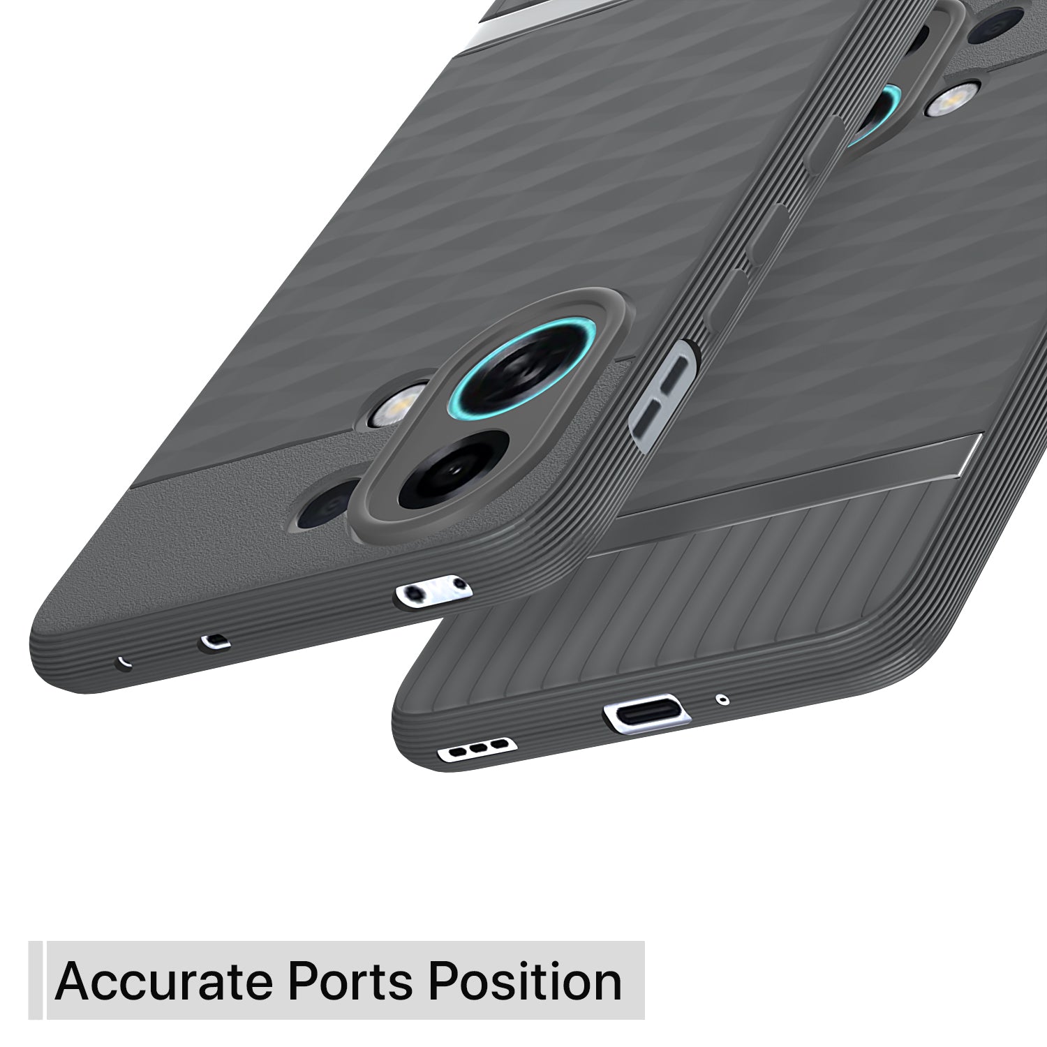 Pikkme Oppo K13 Turbo 5G Shockproof Soft Flexible Gencase Back cover (Grey)