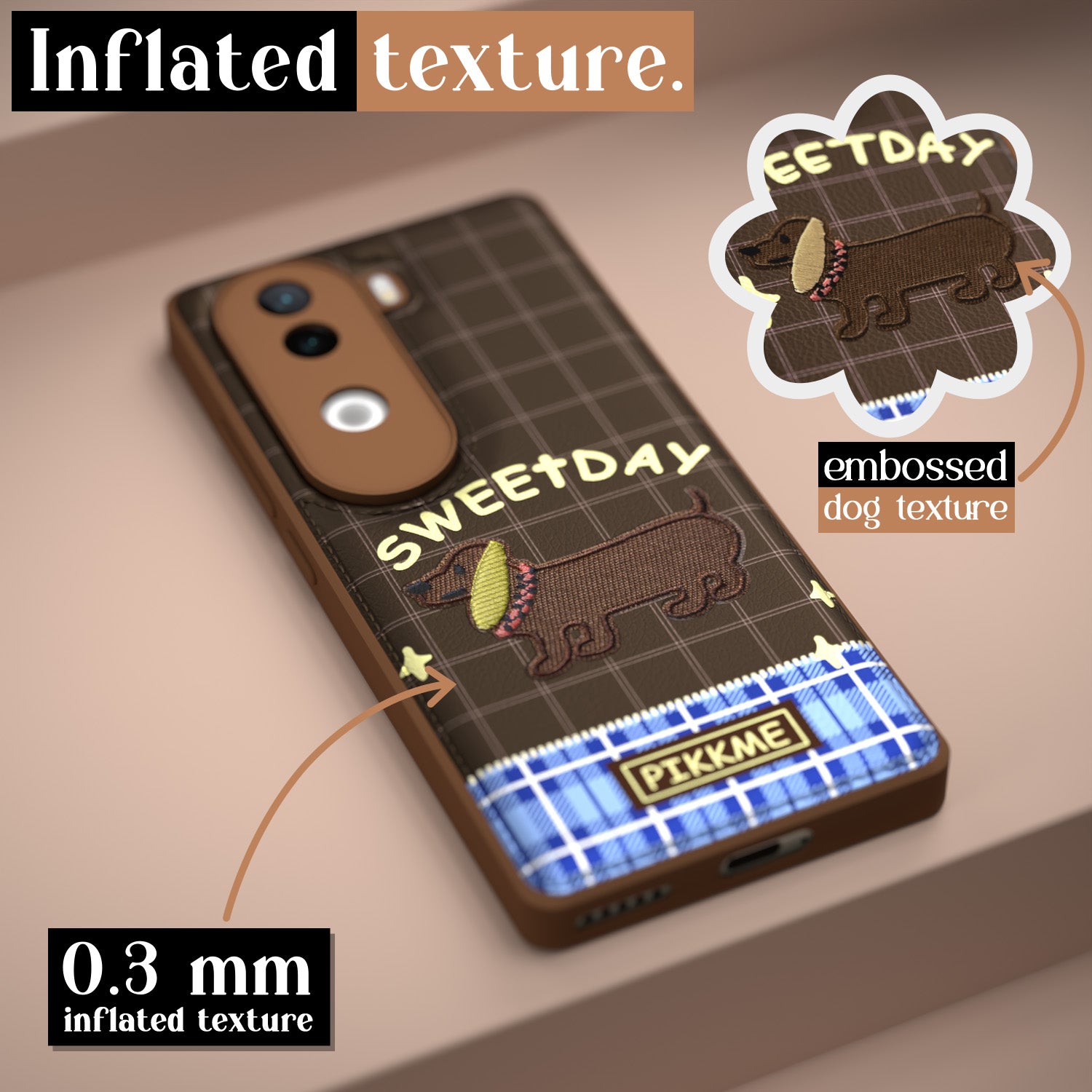 Pikkme iQOO Z9s 5G / Vivo V40e 5G Cute Girlish Dog Series Back Cover (Design1)