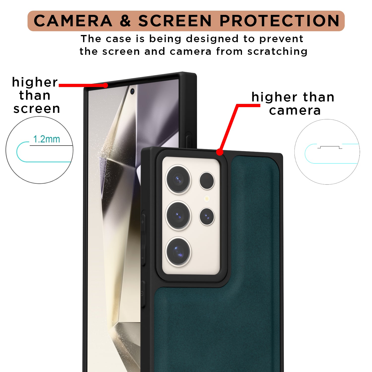 Pikkme Samsung Galaxy S24 Ultra 5G Premium Leatherback Case (Green)
