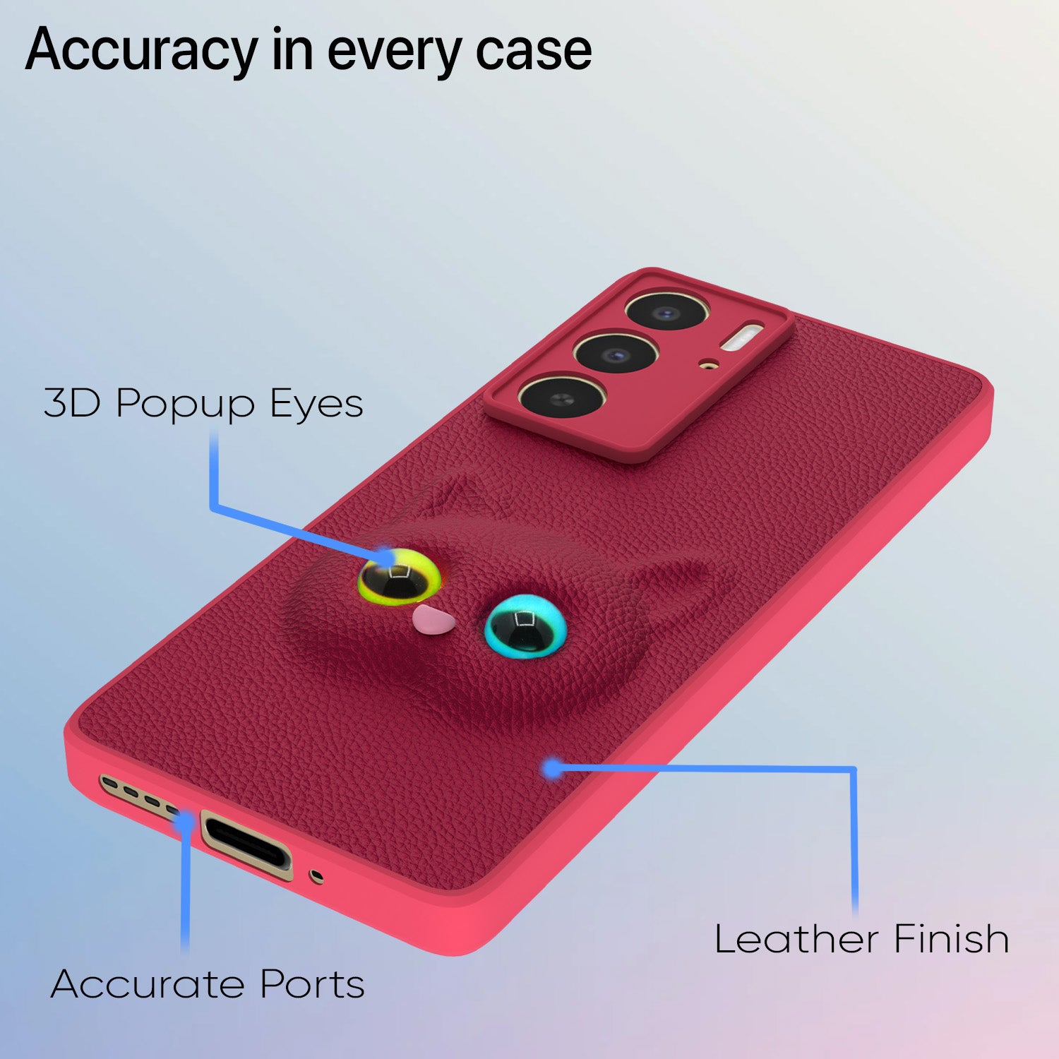 Pikkme Realme C75 Kitty Back Cover (Pink)