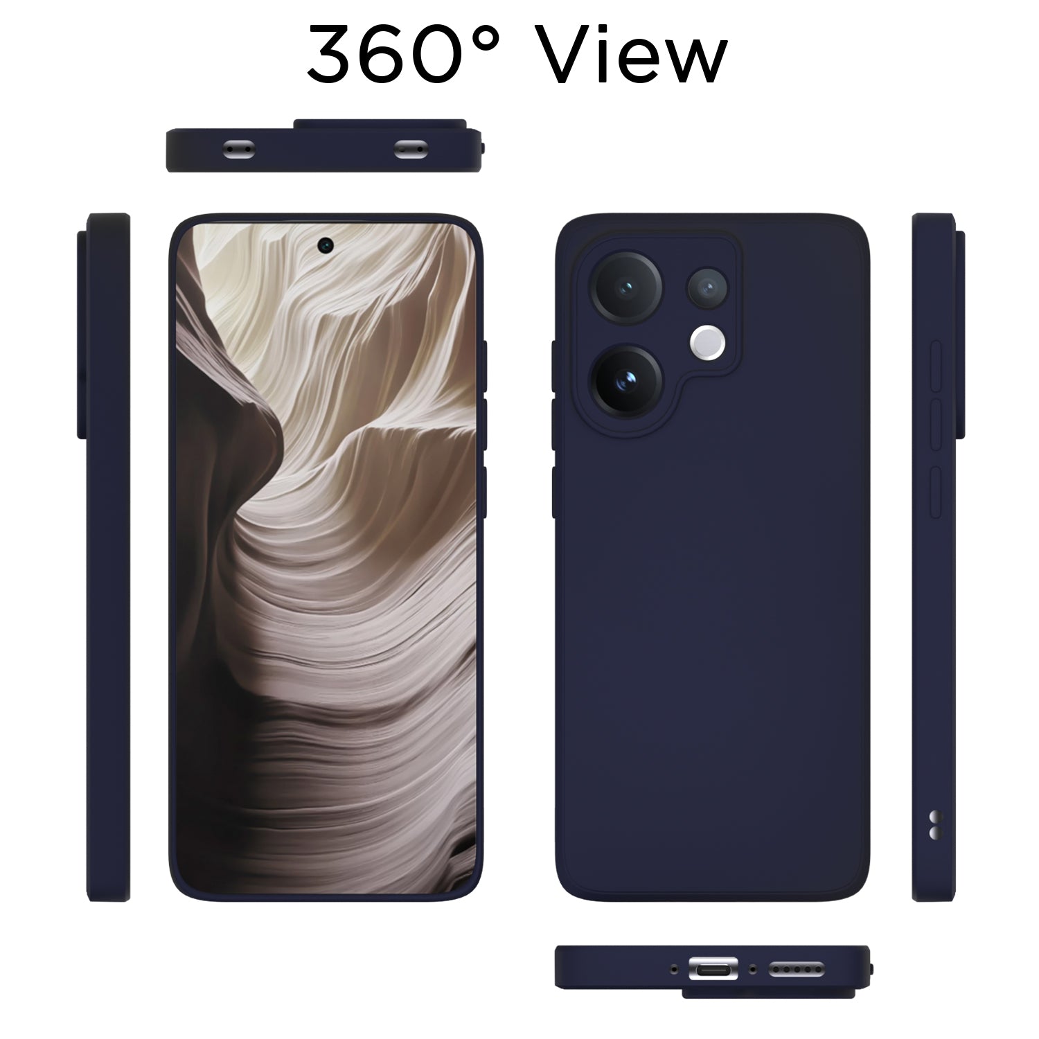 Pikkme blue Liquid Silicone mobile back cover for Vivo V60/T4 Pro 5G – photo 4