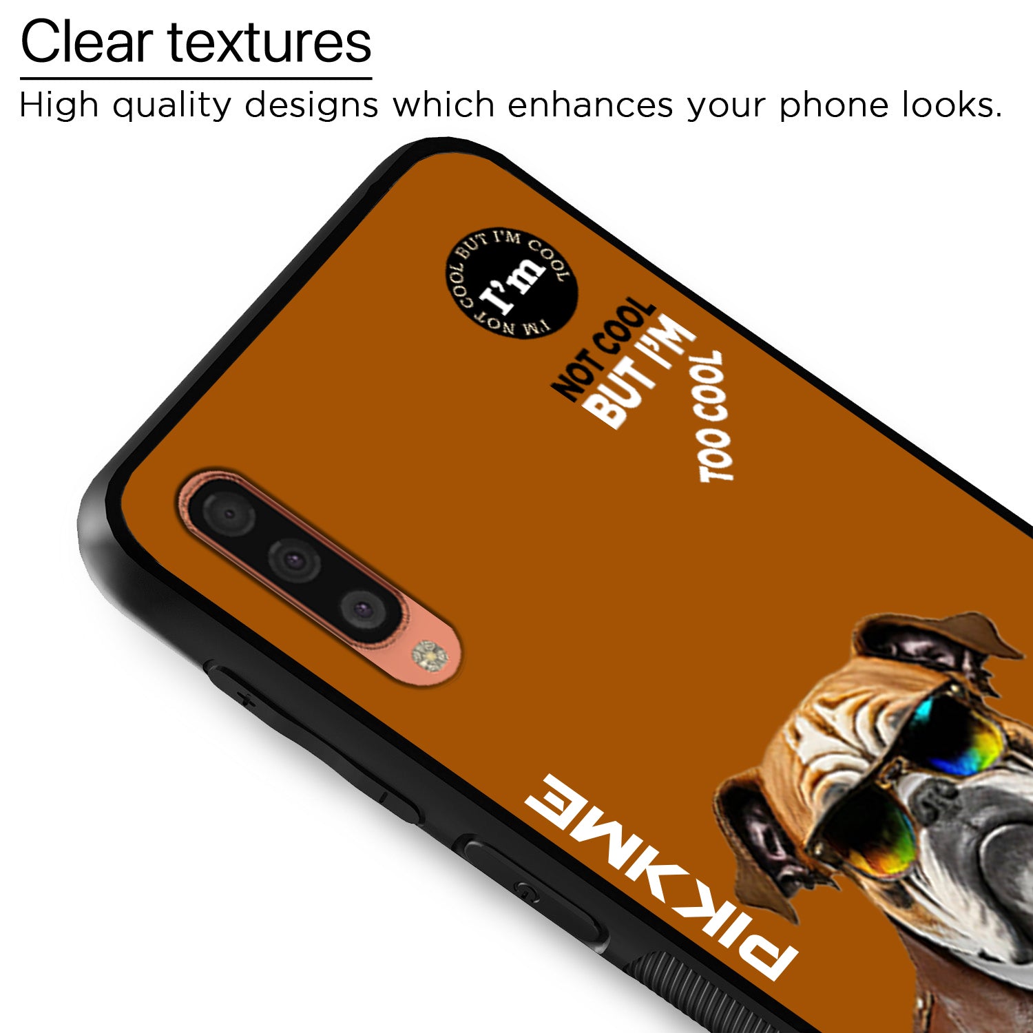 Pikkme Stylish Brown Dog Swag Samsung Galaxy A50 Back Cover (Design 10)